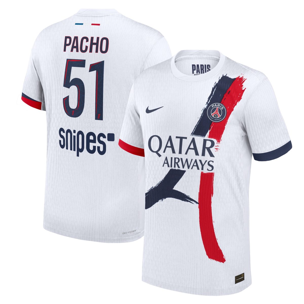 maillot exterieur match psg nike dri-fit adv 2425 avec flocage pacho 51 Série | Maillots et Vêtements PSG Exclusifs sur PSG Shop