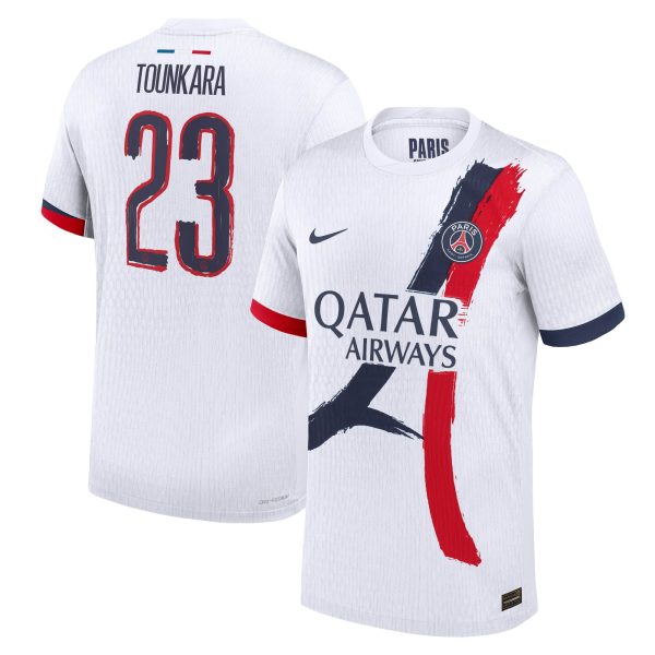 maillot exterieur match psg nike dri-fit adv 2425 avec flocage tounkara 23 Série | Maillots et Vêtements PSG Exclusifs sur PSG Shop