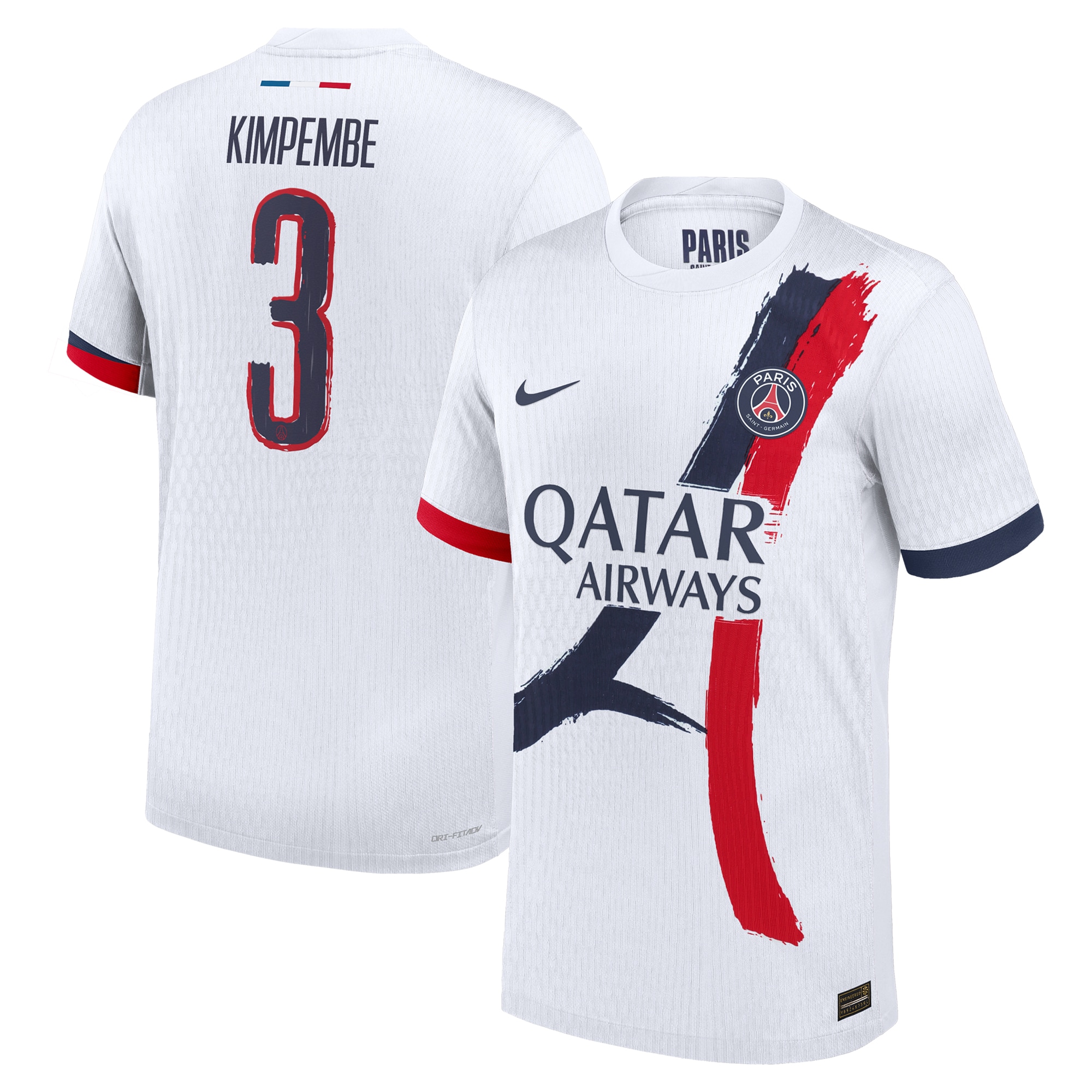 maillot exterieur match psg nike dri-fit adv 2425 – flocage coupe kimpembe 3 Série | Maillots et Vêtements PSG Exclusifs sur PSG Shop