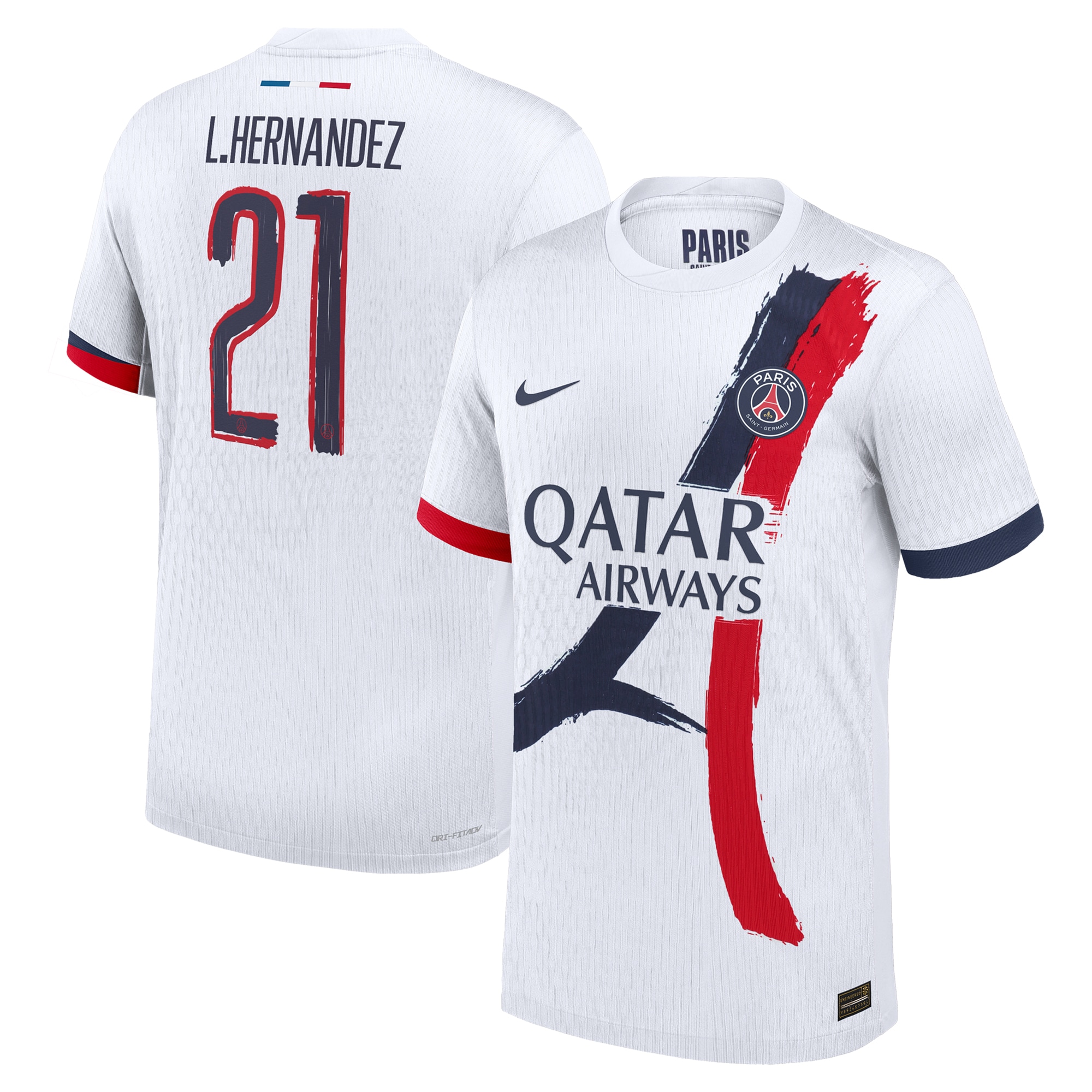maillot exterieur match psg nike dri-fit adv 2425 – flocage coupe l.hernandez 21 Série | Maillots et Vêtements PSG Exclusifs sur PSG Shop