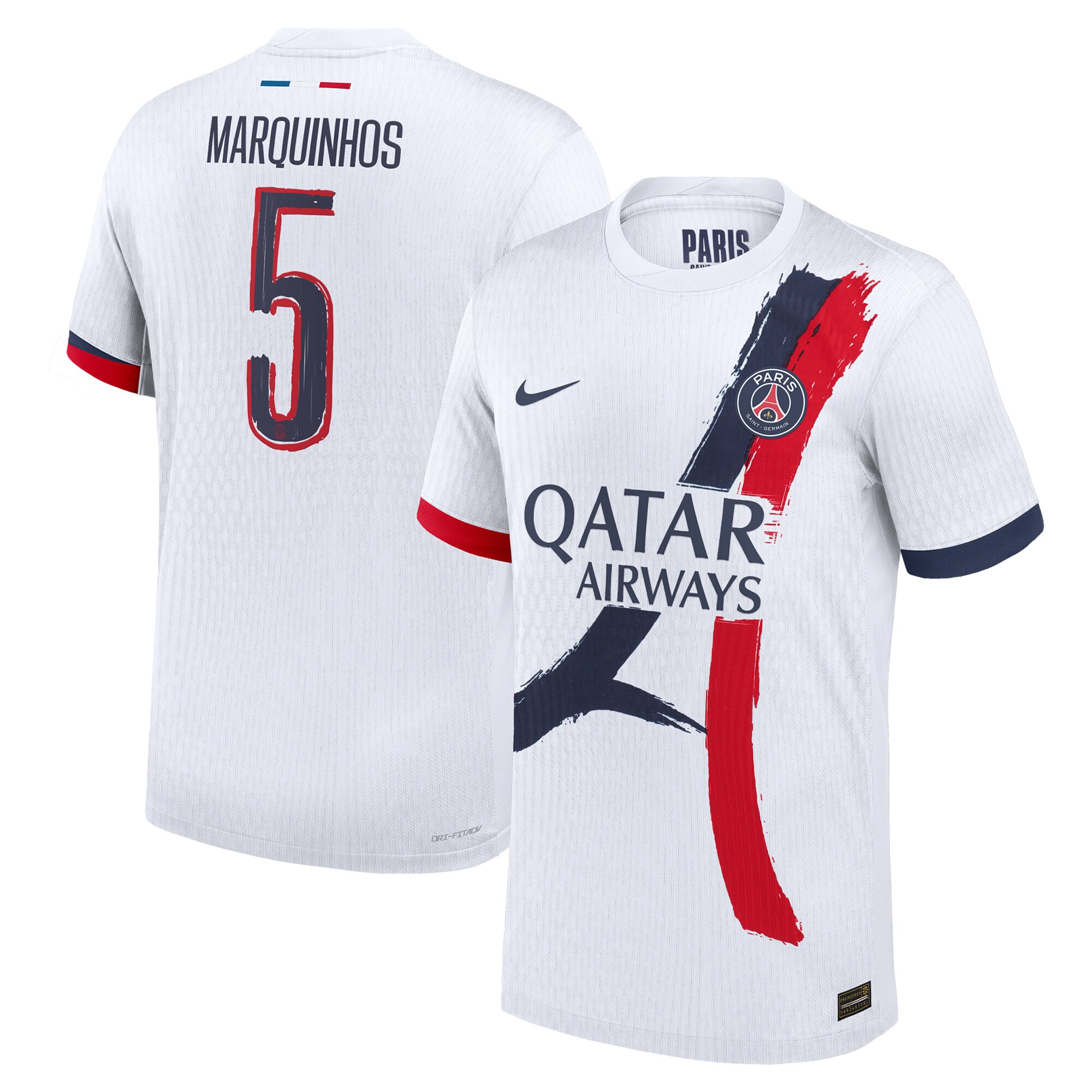 maillot exterieur match psg nike dri-fit adv 2425 – flocage coupe marquinhos 5 Série | Maillots et Vêtements PSG Exclusifs sur PSG Shop