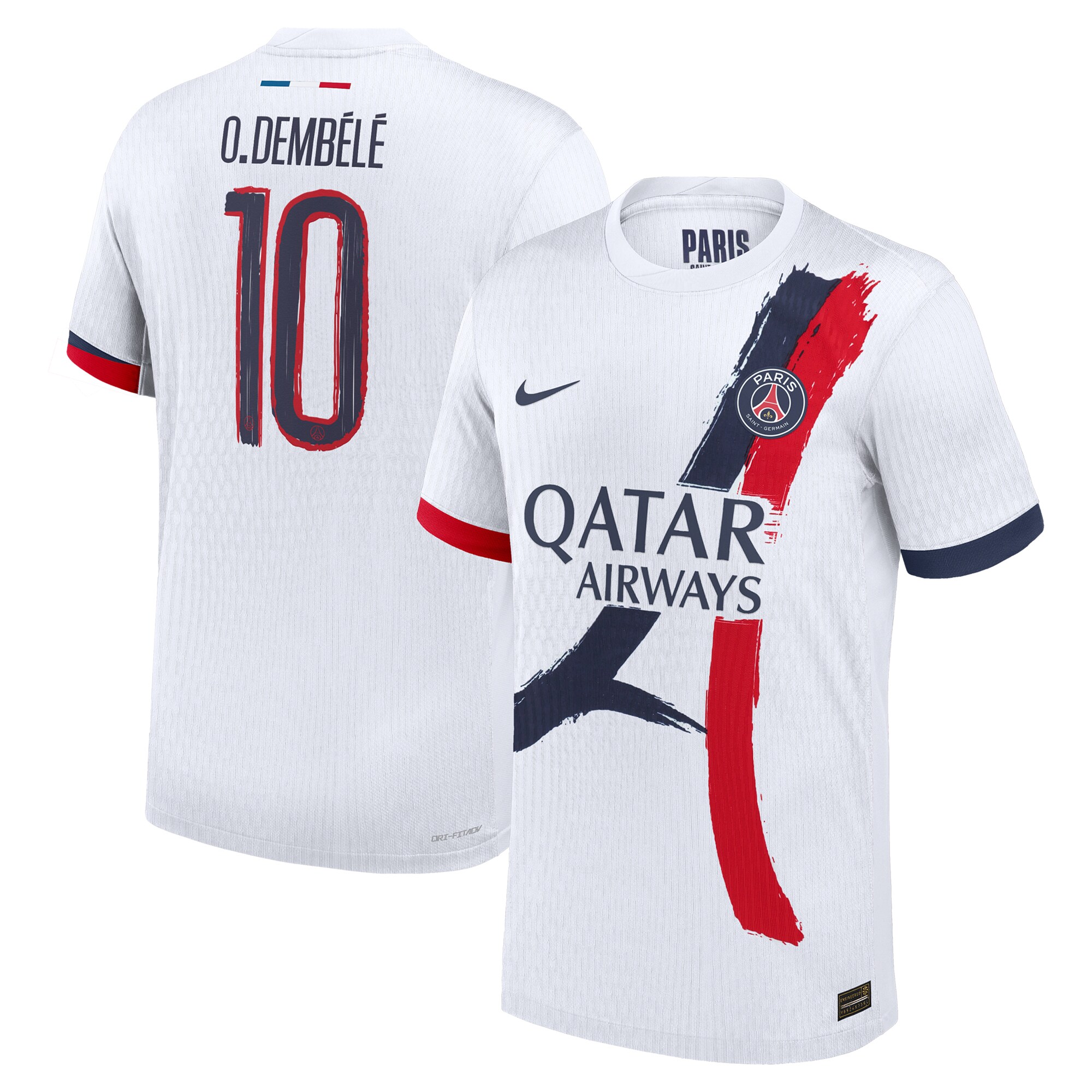 maillot exterieur match psg nike dri-fit adv 2425 – flocage coupe o.dembele 10 Série | Maillots et Vêtements PSG Exclusifs sur PSG Shop