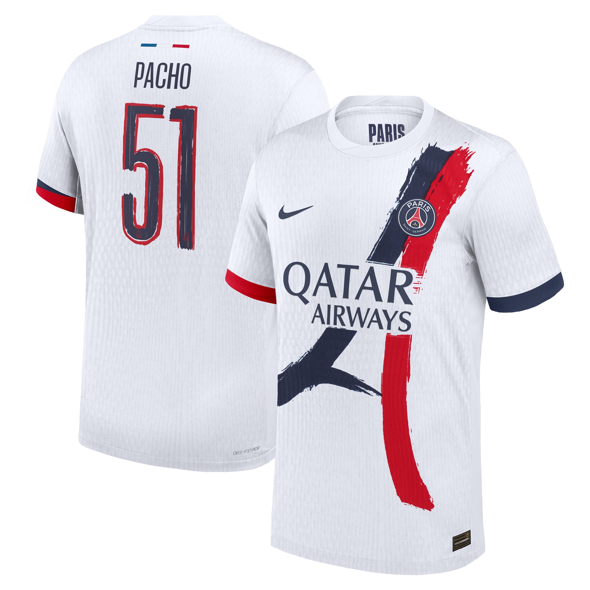 maillot exterieur match psg nike dri-fit adv 2425 – flocage coupe pacho 51 Série | Maillots et Vêtements PSG Exclusifs sur PSG Shop