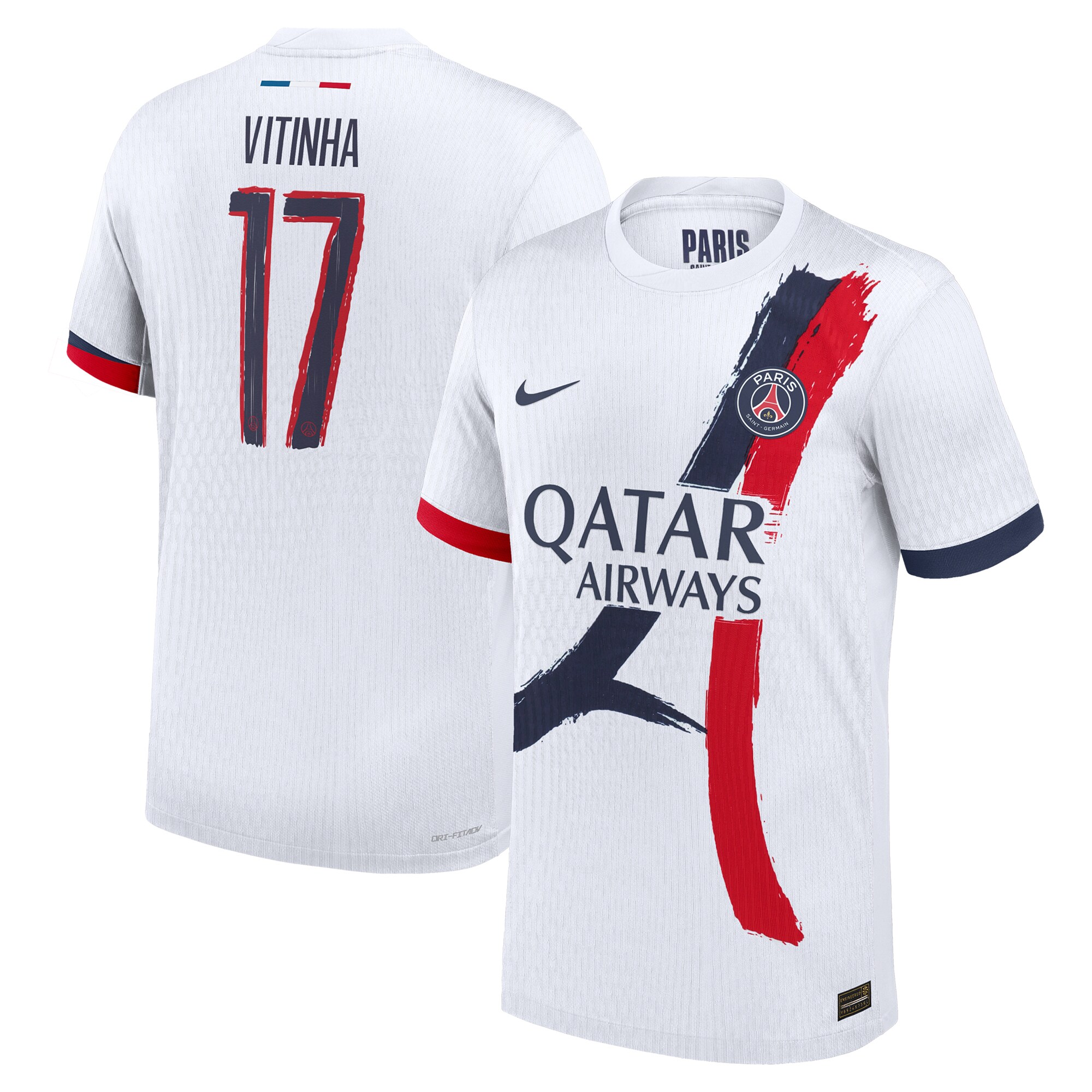 maillot exterieur match psg nike dri-fit adv 2425 – flocage coupe vitinha 17 Série | Maillots et Vêtements PSG Exclusifs sur PSG Shop