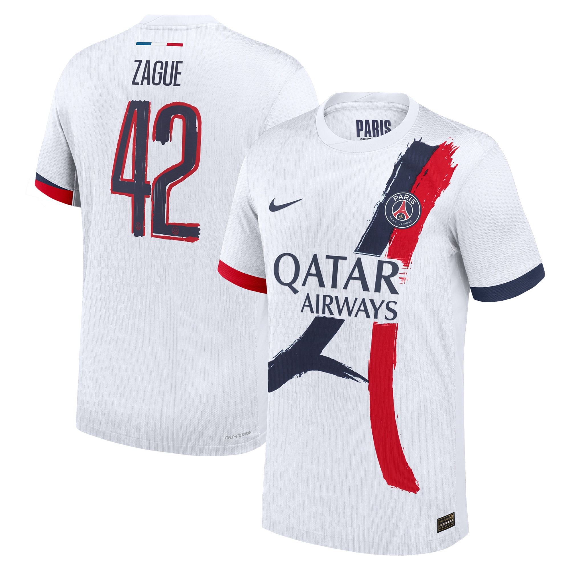 maillot exterieur match psg nike dri-fit adv 2425 – flocage coupe zague 42 Série | Maillots et Vêtements PSG Exclusifs sur PSG Shop