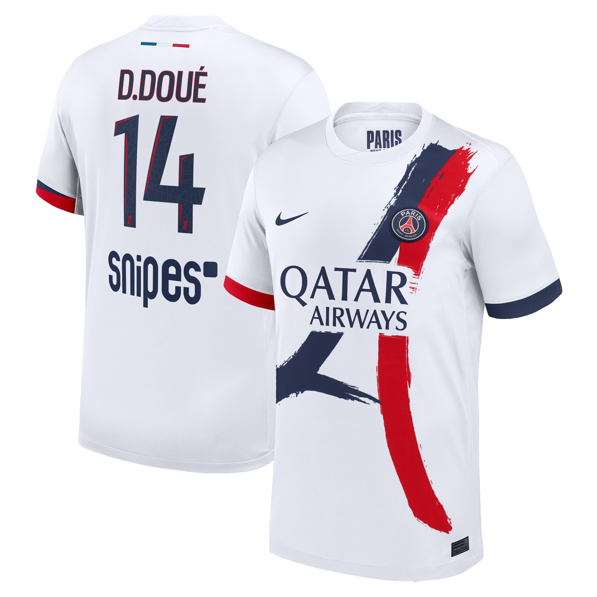 maillot exterieur stadium psg nike 2425 avec flocage d.doue 14 Série | Maillots et Vêtements PSG Exclusifs sur PSG Shop