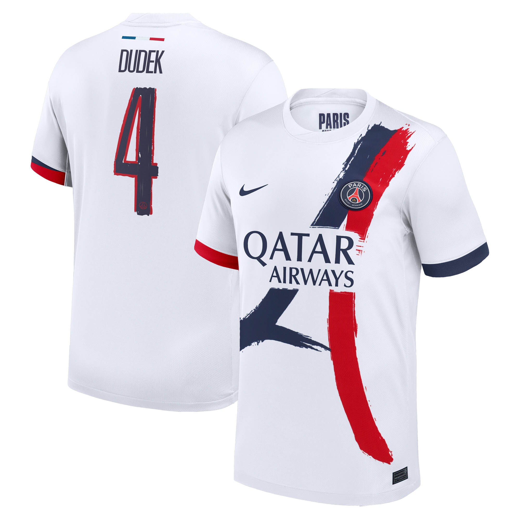maillot exterieur stadium psg nike 2425 avec flocage dudek 4 Série | Maillots et Vêtements PSG Exclusifs sur PSG Shop
