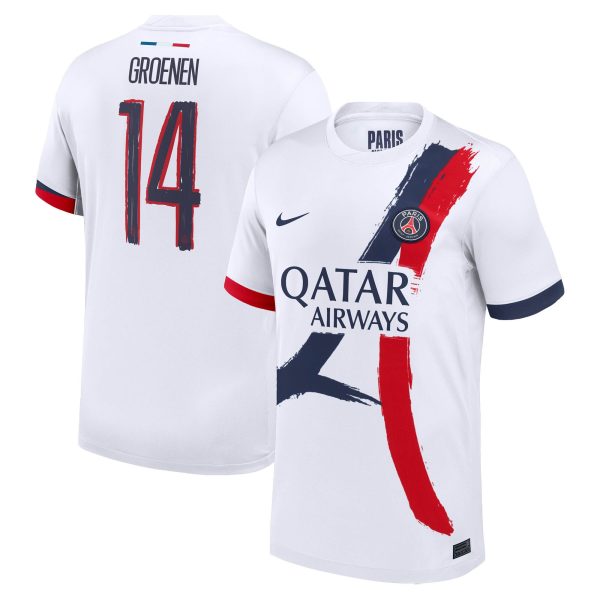 maillot exterieur stadium psg nike 2425 avec flocage groenen 14 Série | Maillots et Vêtements PSG Exclusifs sur PSG Shop