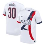 maillot exterieur stadium psg nike 2425 avec flocage kanjinga 30 Série | Maillots et Vêtements PSG Exclusifs sur PSG Shop