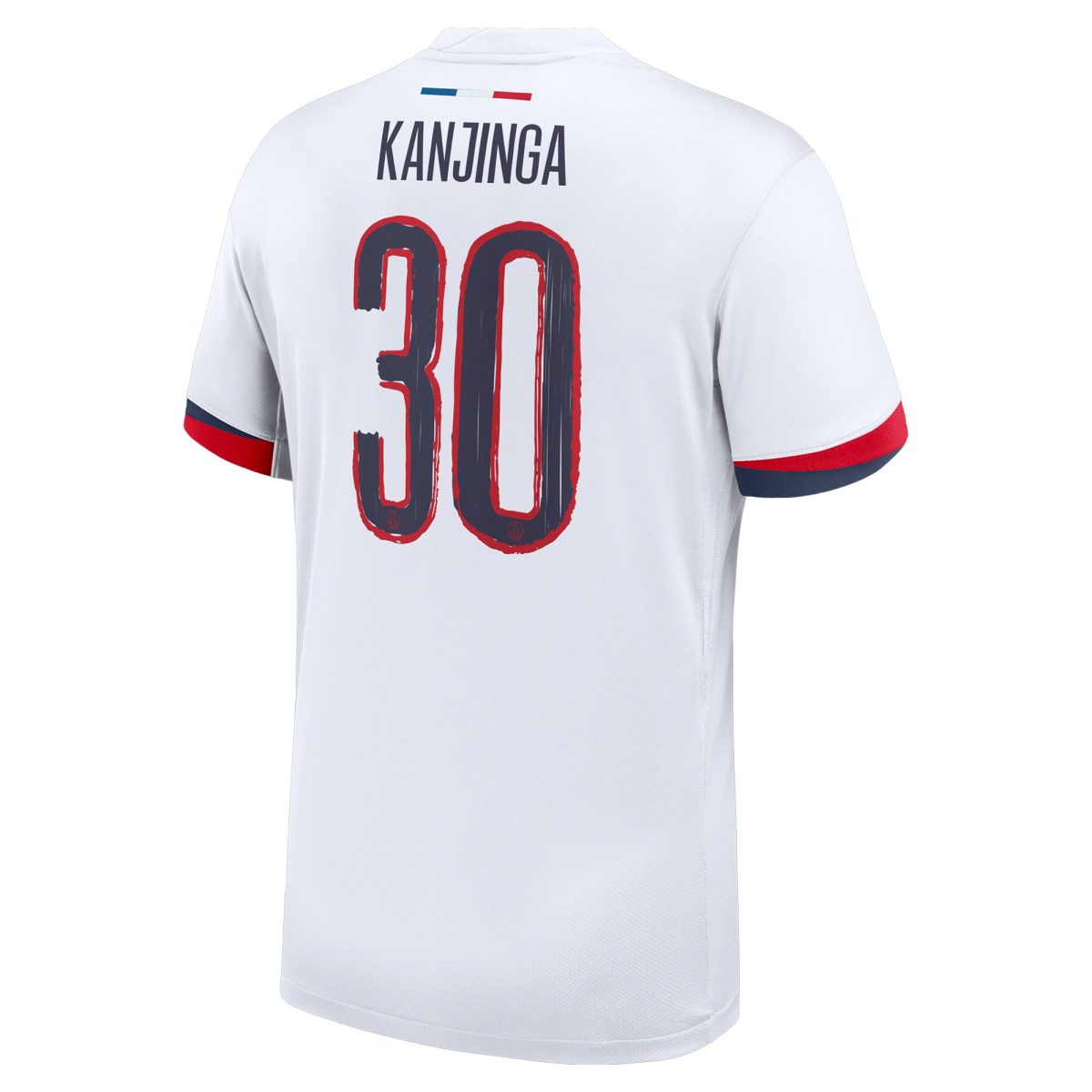 maillot exterieur stadium psg nike 2425 avec flocage kanjinga 30 Série | Maillots et Vêtements PSG Exclusifs sur PSG Shop