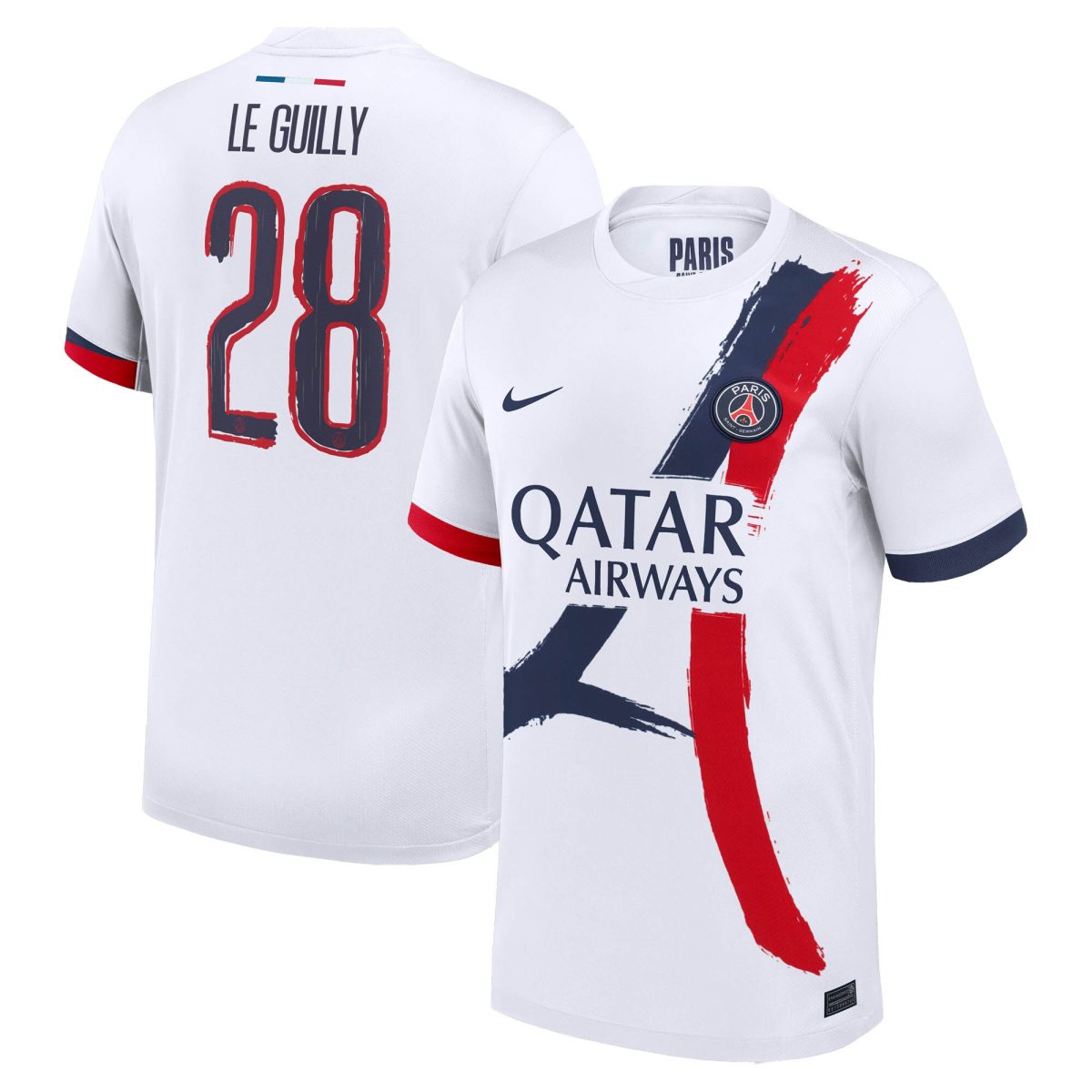 maillot exterieur stadium psg nike 2425 avec flocage le guilly 28 Série | Maillots et Vêtements PSG Exclusifs sur PSG Shop