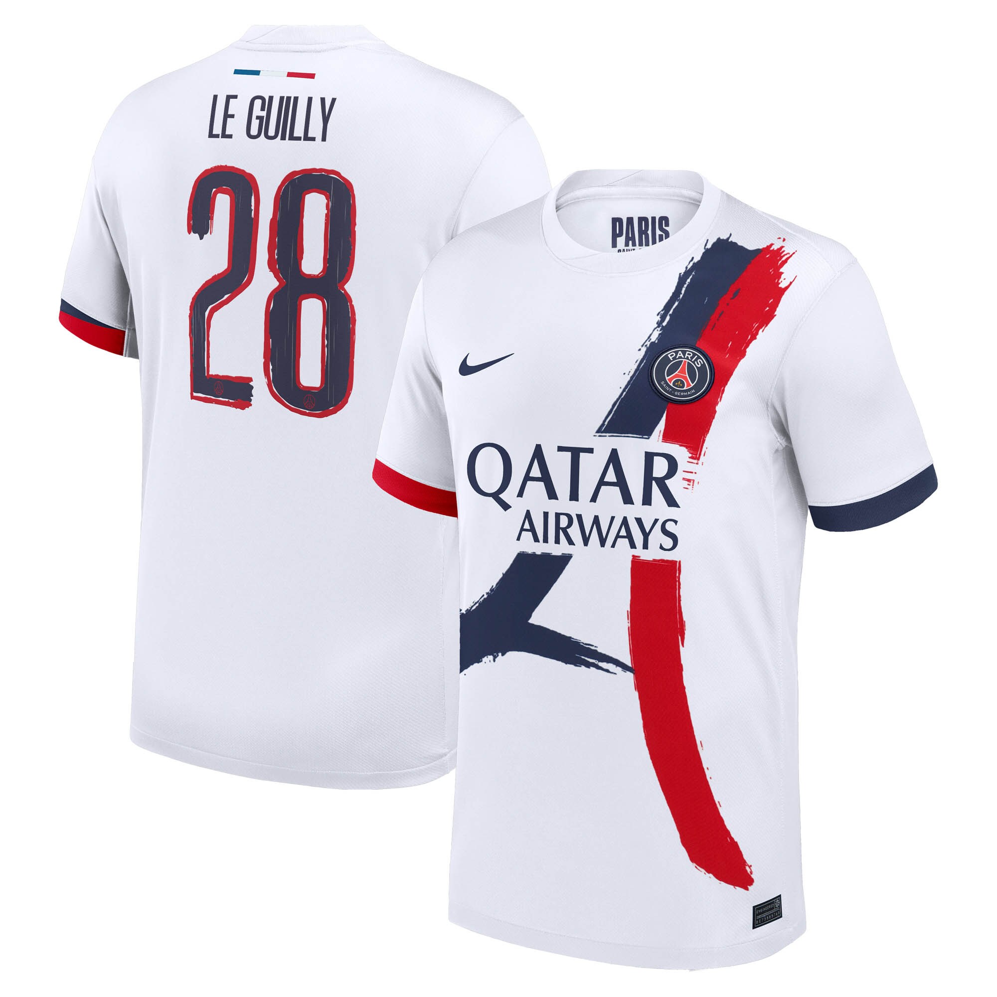 maillot exterieur stadium psg nike 2425 avec flocage le guilly 28 Série | Maillots et Vêtements PSG Exclusifs sur PSG Shop