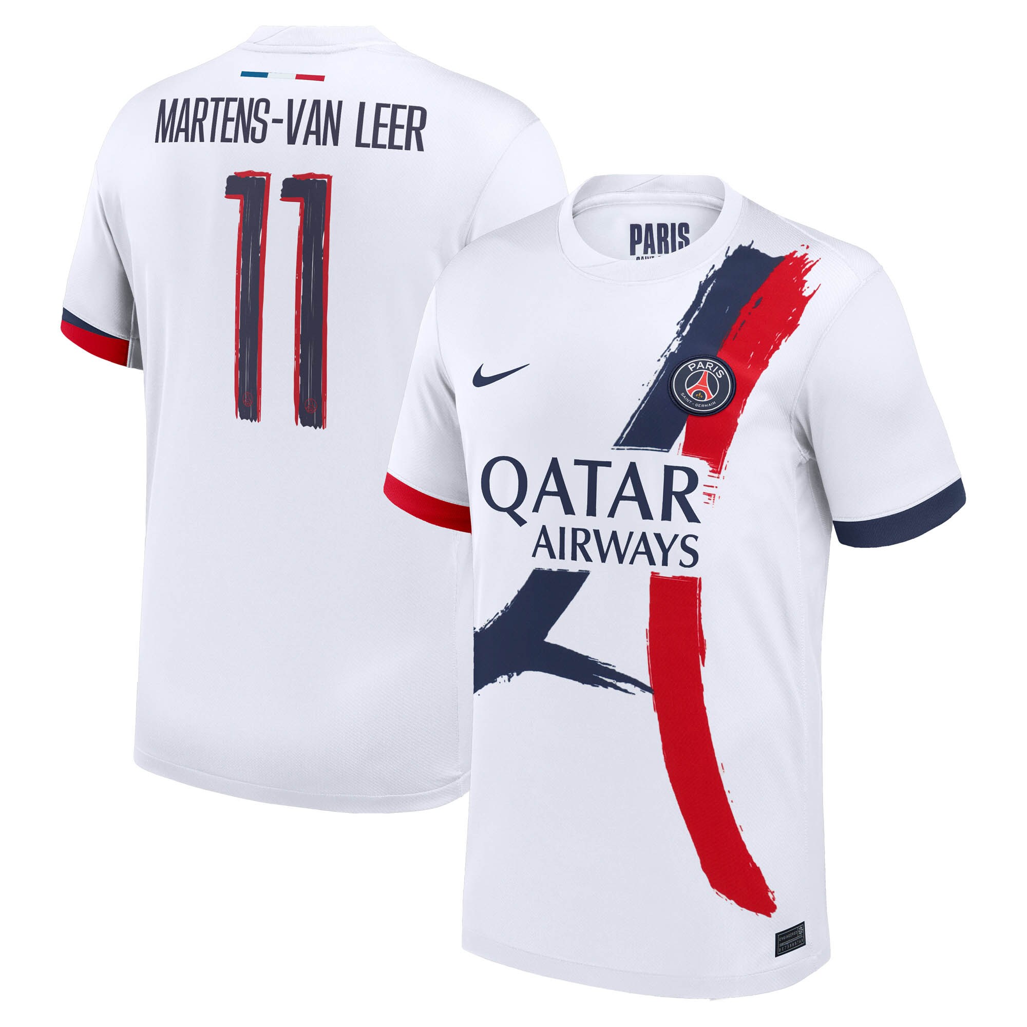 maillot exterieur stadium psg nike 2425 avec flocage martens-van leer 11 Série | Maillots et Vêtements PSG Exclusifs sur PSG Shop