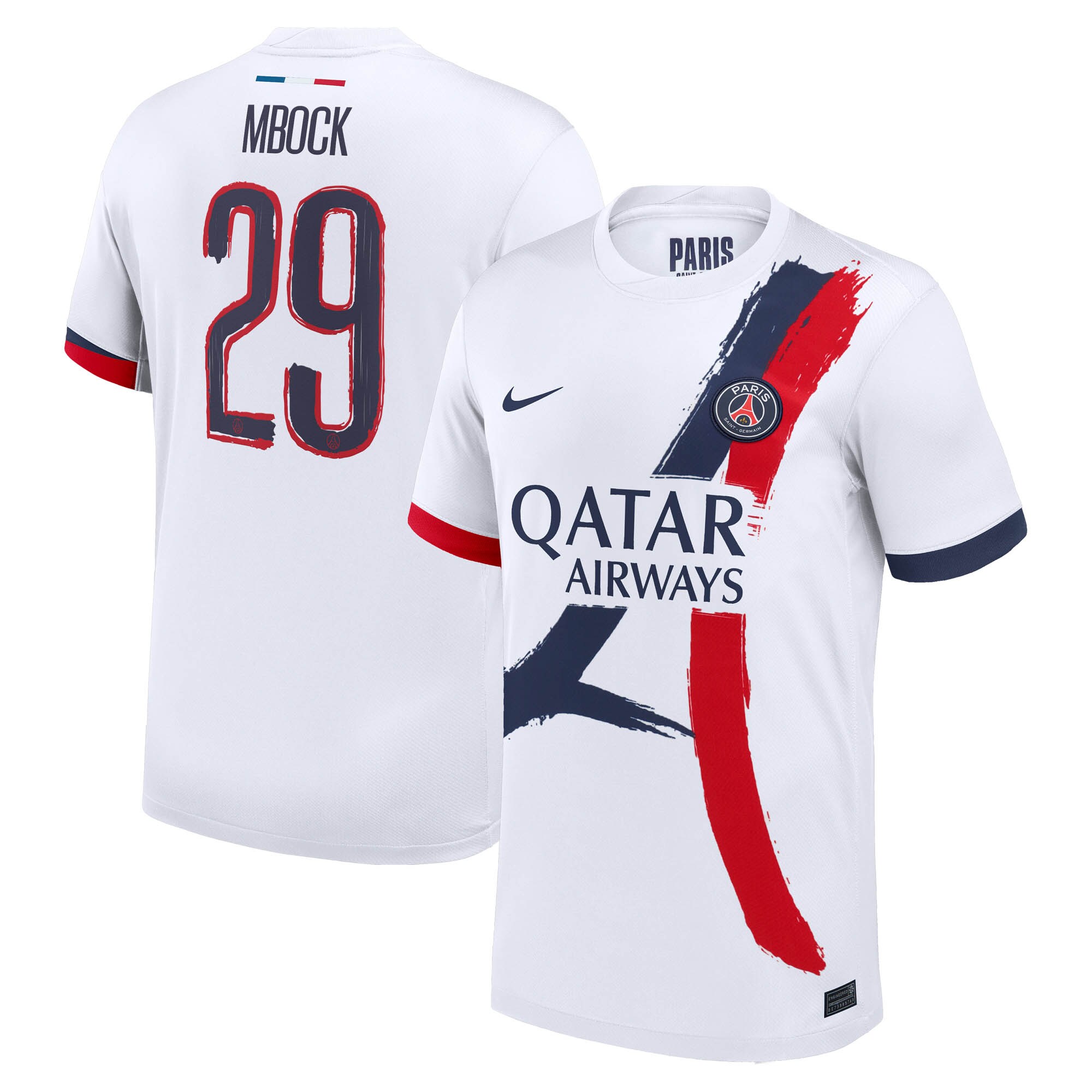 maillot exterieur stadium psg nike 2425 avec flocage mbock 29 Série | Maillots et Vêtements PSG Exclusifs sur PSG Shop