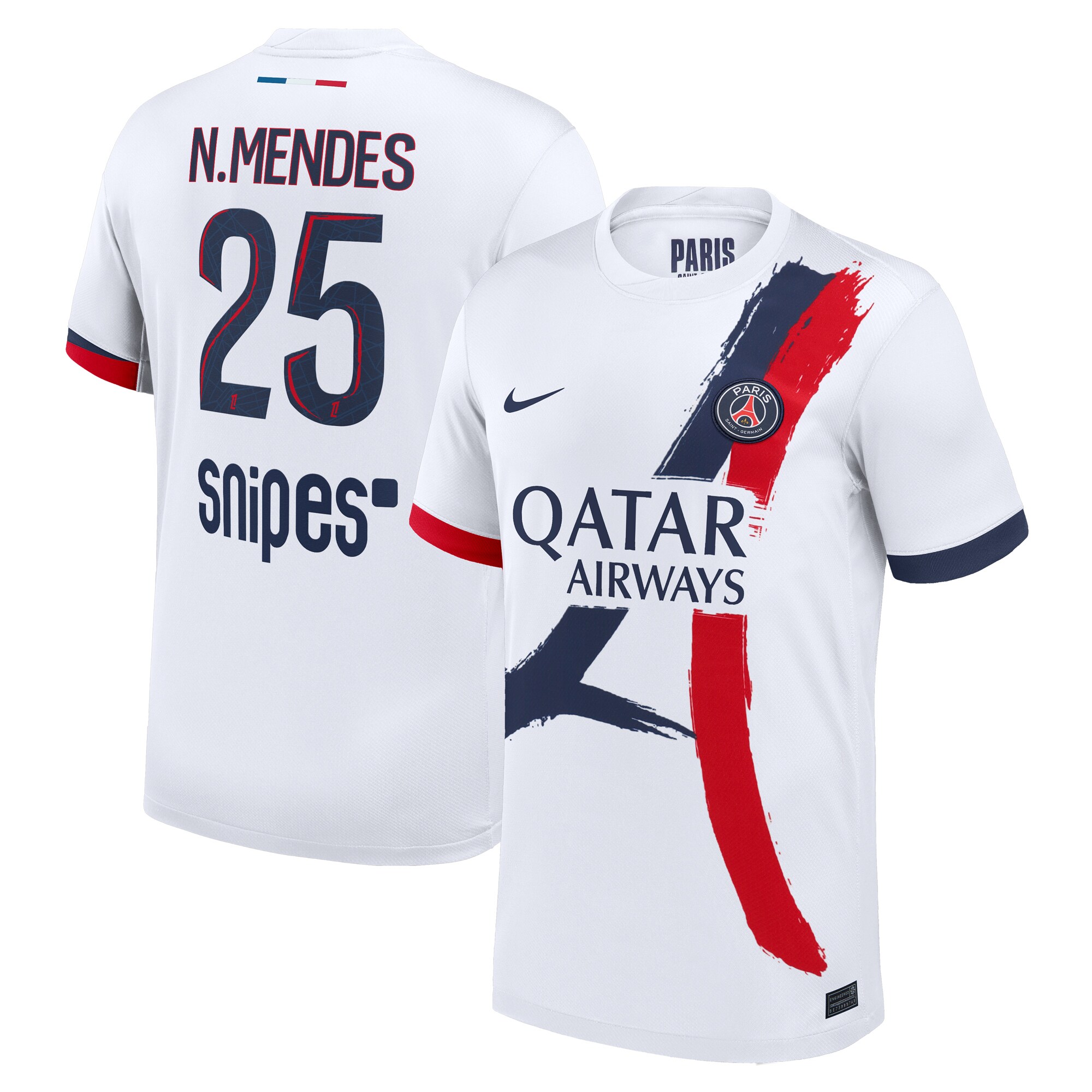 maillot exterieur stadium psg nike 2425 avec flocage n.mendes 25 Série | Maillots et Vêtements PSG Exclusifs sur PSG Shop