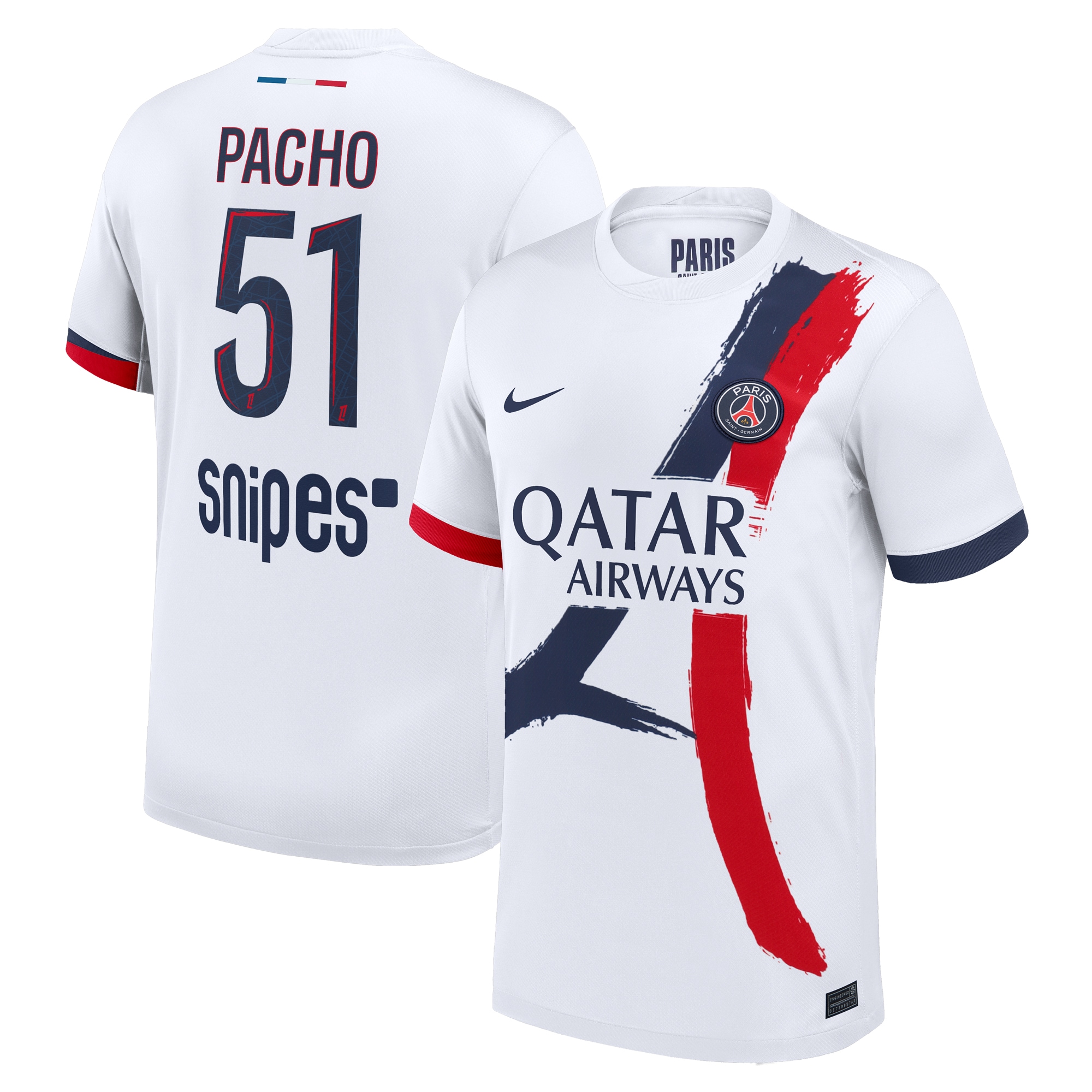 maillot exterieur stadium psg nike 2425 avec flocage pacho 51 Série | Maillots et Vêtements PSG Exclusifs sur PSG Shop