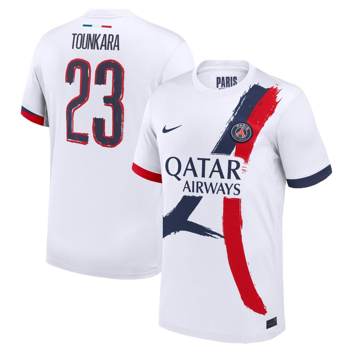 maillot exterieur stadium psg nike 2425 avec flocage tounkara 23 Série | Maillots et Vêtements PSG Exclusifs sur PSG Shop