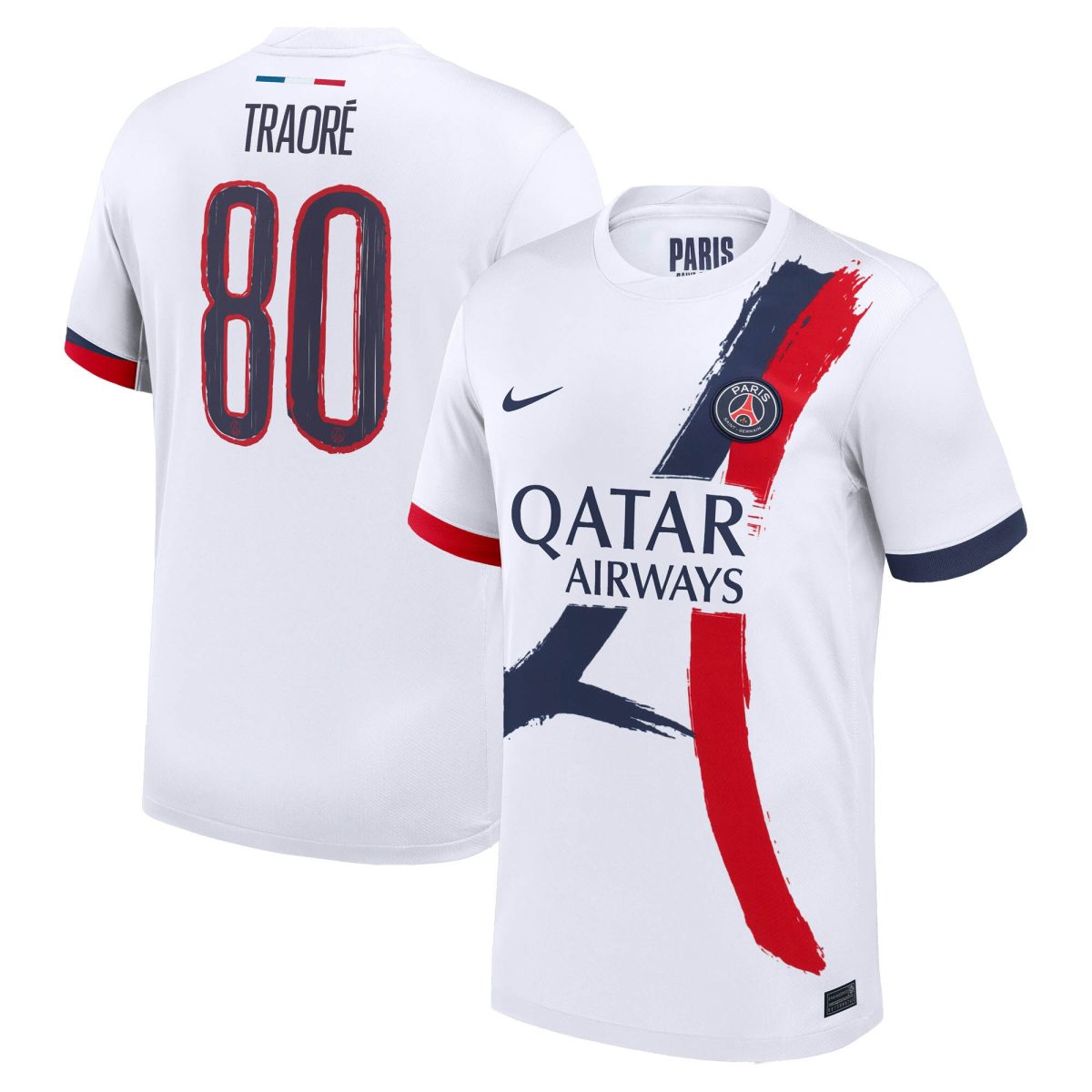 maillot exterieur stadium psg nike 2425 avec flocage traore 80 Série | Maillots et Vêtements PSG Exclusifs sur PSG Shop
