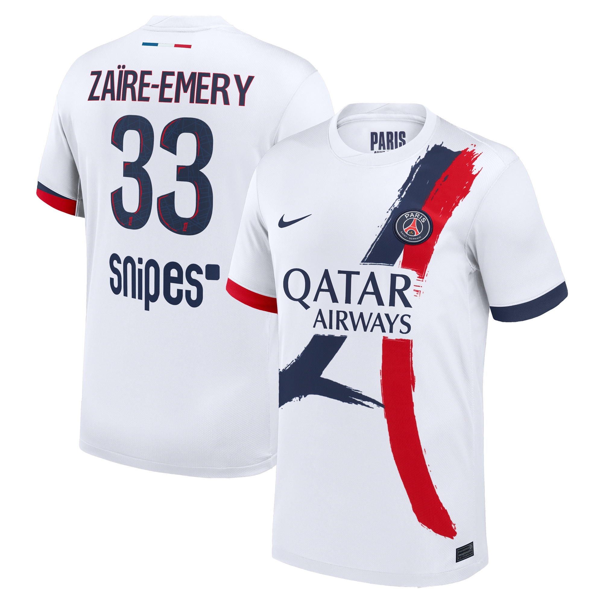 maillot exterieur stadium psg nike 2425 avec flocage zaire-emery 33 Série | Maillots et Vêtements PSG Exclusifs sur PSG Shop