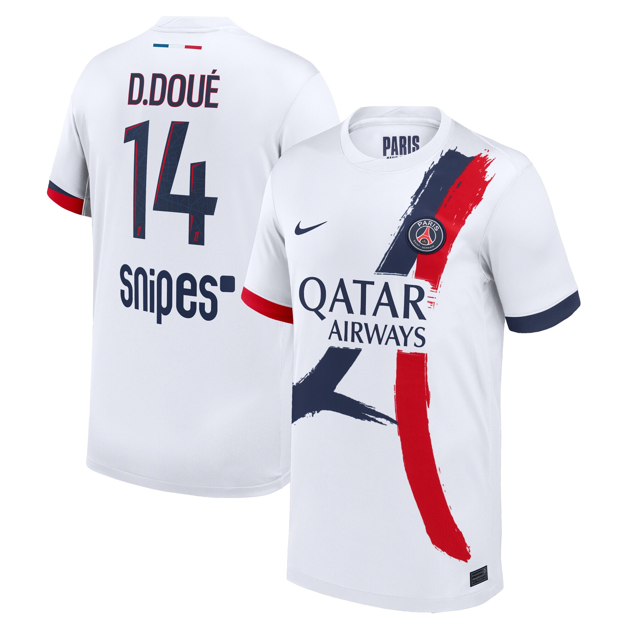 maillot exterieur stadium psg nike 2425 – enfant avec flocage d.doue 14 Série | Maillots et Vêtements PSG Exclusifs sur PSG Shop