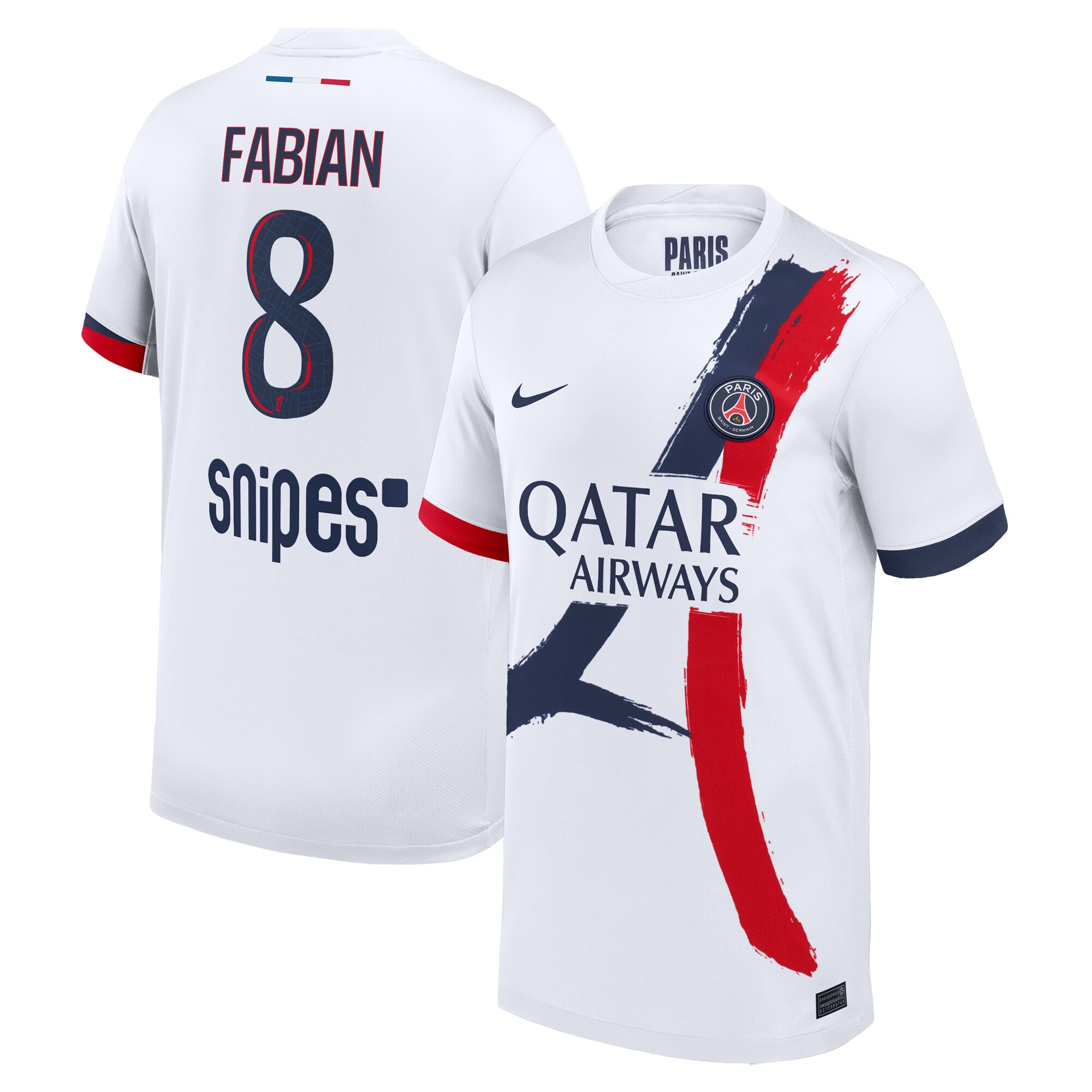 maillot exterieur stadium psg nike 2425 – enfant avec flocage fabian 8 Série | Maillots et Vêtements PSG Exclusifs sur PSG Shop