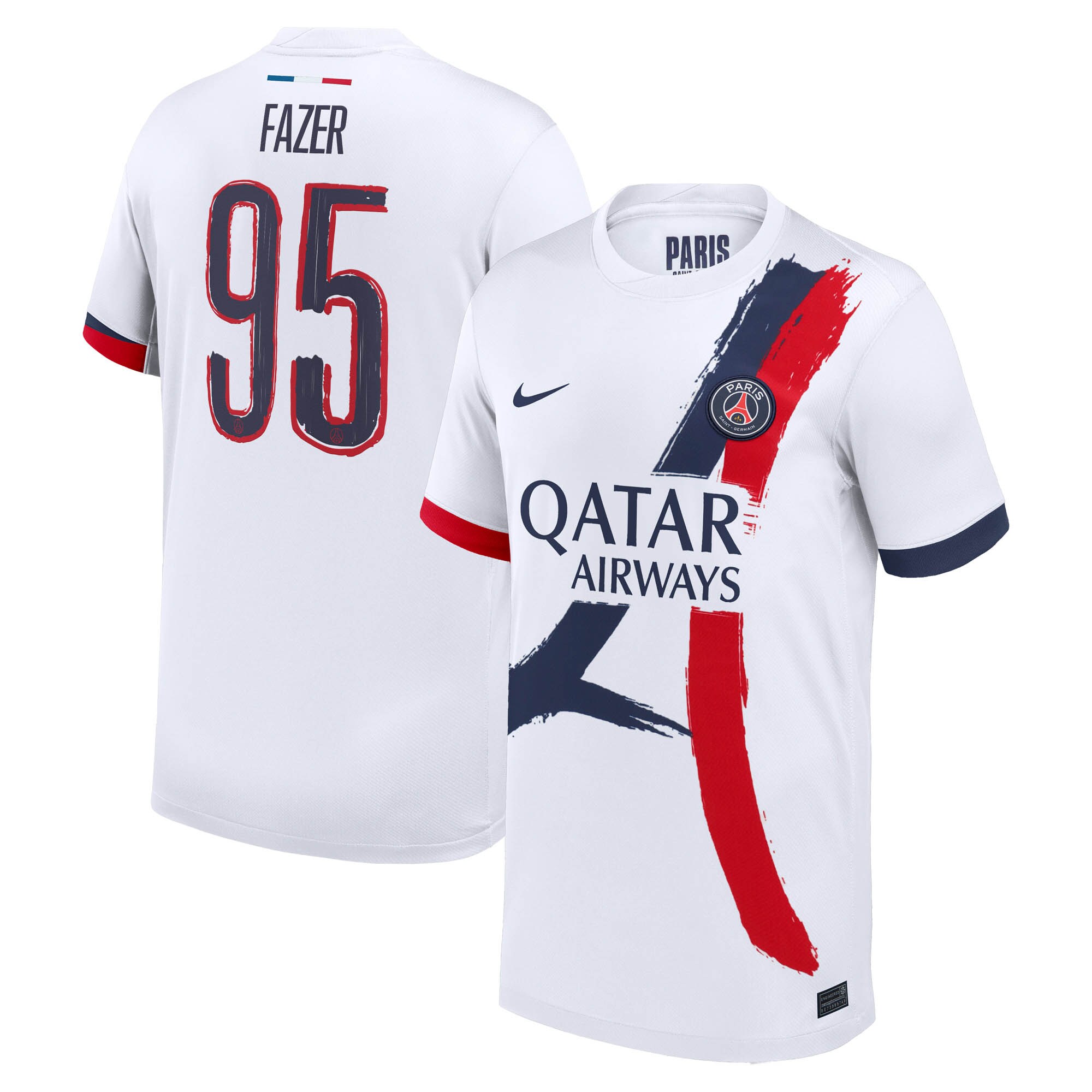 maillot exterieur stadium psg nike 2425 – enfant avec flocage fazer 95 Série | Maillots et Vêtements PSG Exclusifs sur PSG Shop