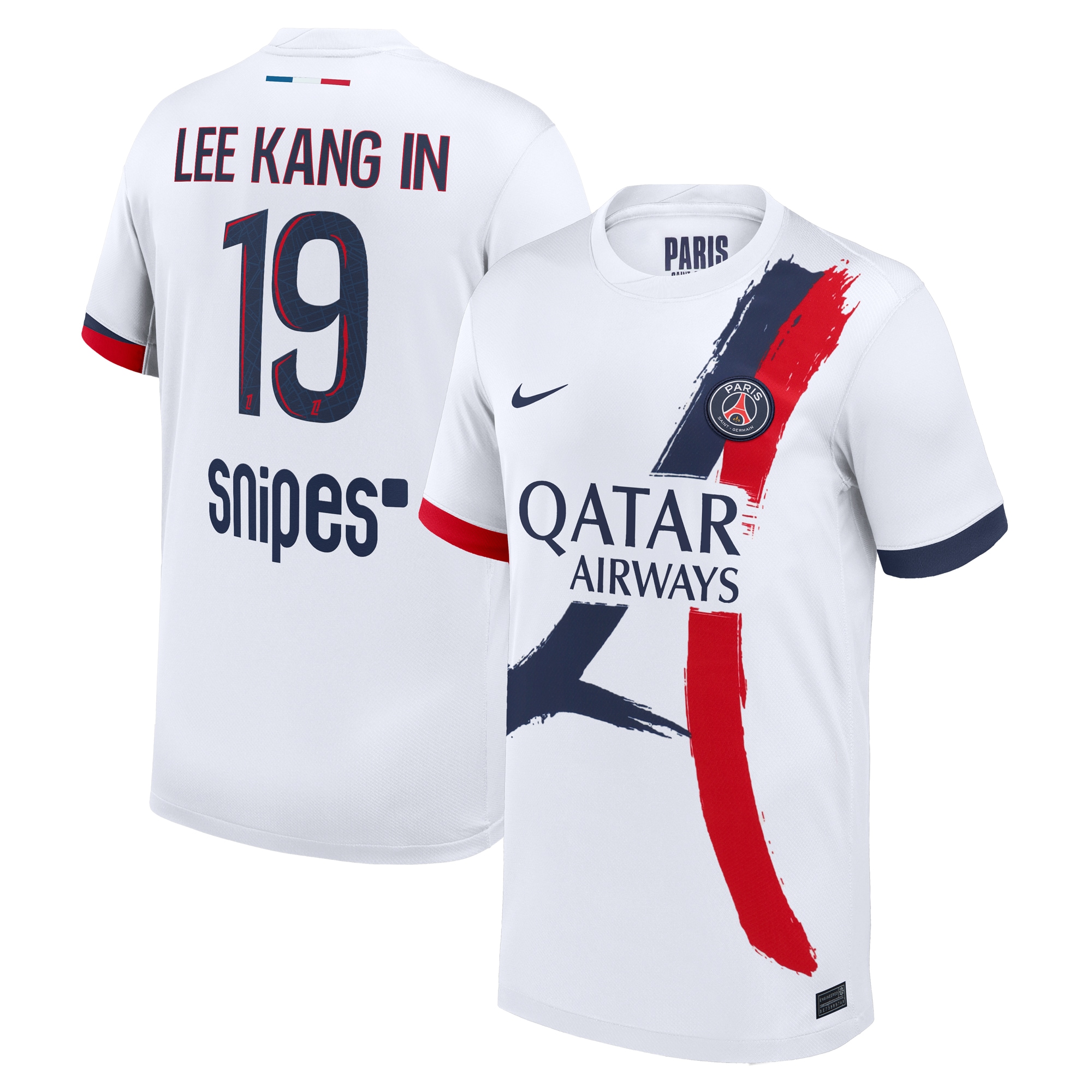 maillot exterieur stadium psg nike 2425 – enfant avec flocage lee kang in 19 Série | Maillots et Vêtements PSG Exclusifs sur PSG Shop