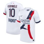 maillot exterieur stadium psg nike 2425 – enfant avec flocage o.dembele 10 Série | Maillots et Vêtements PSG Exclusifs sur PSG Shop