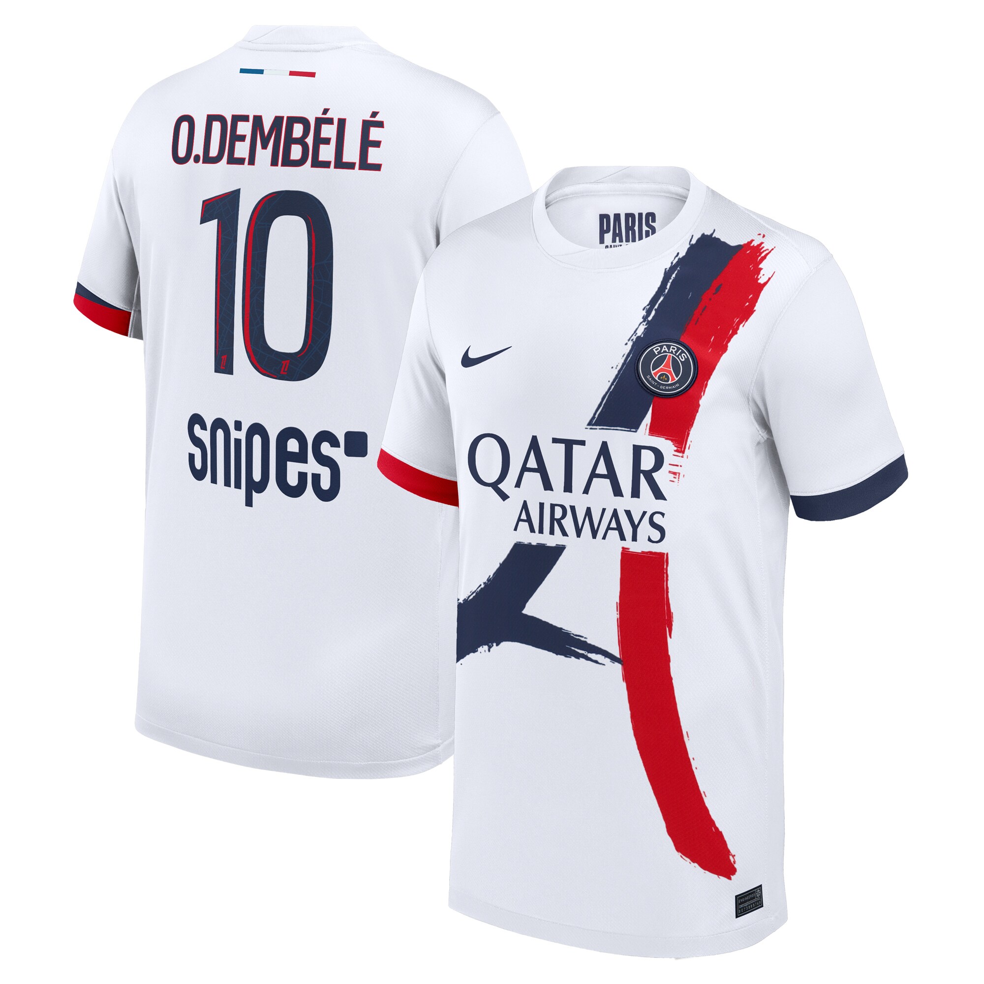 maillot exterieur stadium psg nike 2425 – enfant avec flocage o.dembele 10 Série | Maillots et Vêtements PSG Exclusifs sur PSG Shop