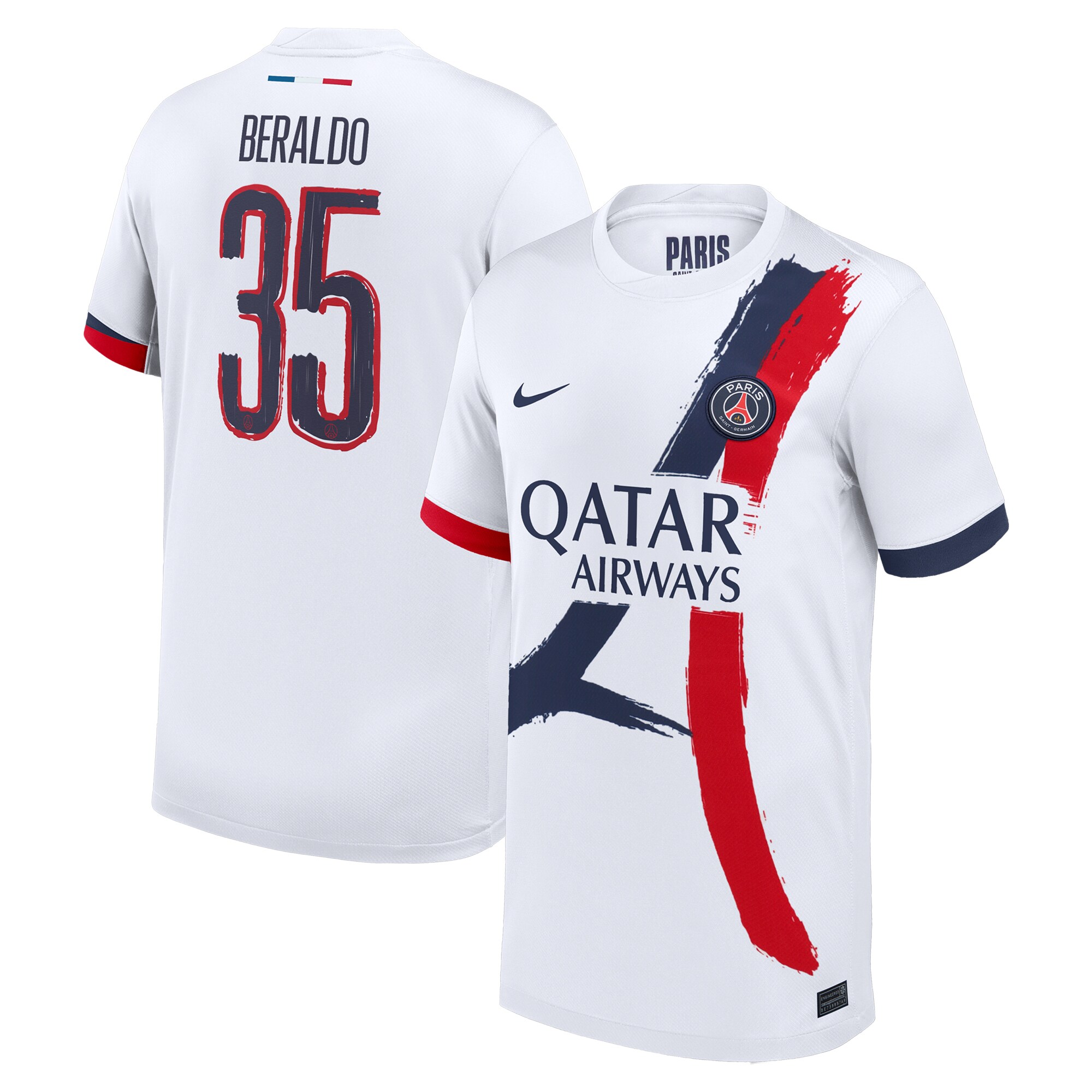 maillot exterieur stadium psg nike 2425 – enfant – flocage coupe beraldo 35 Série | Maillots et Vêtements PSG Exclusifs sur PSG Shop