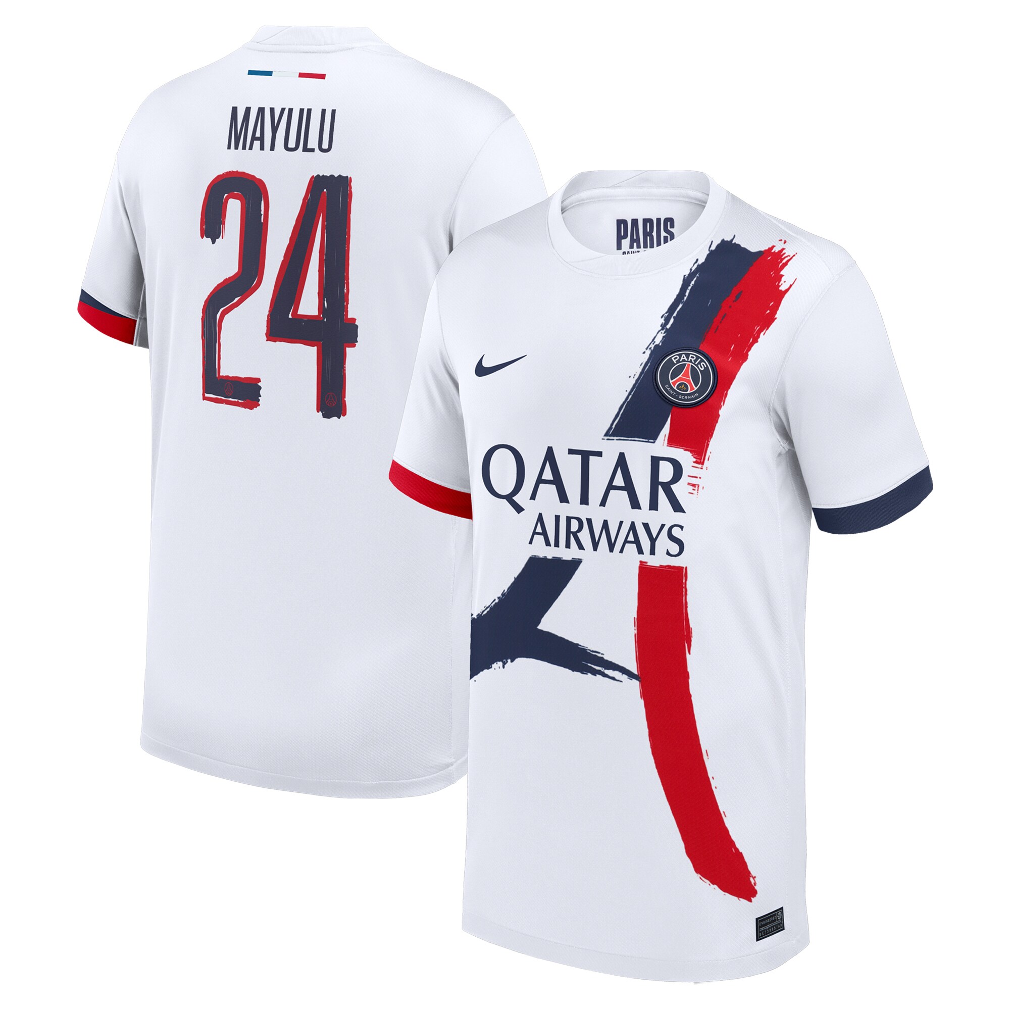 maillot exterieur stadium psg nike 2425 – enfant – flocage coupe mayulu 24 Série | Maillots et Vêtements PSG Exclusifs sur PSG Shop