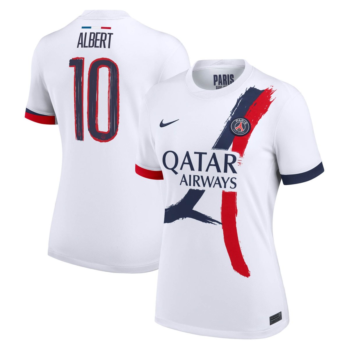 maillot exterieur stadium psg nike 2425 – femme avec flocage albert 10 Série | Maillots et Vêtements PSG Exclusifs sur PSG Shop