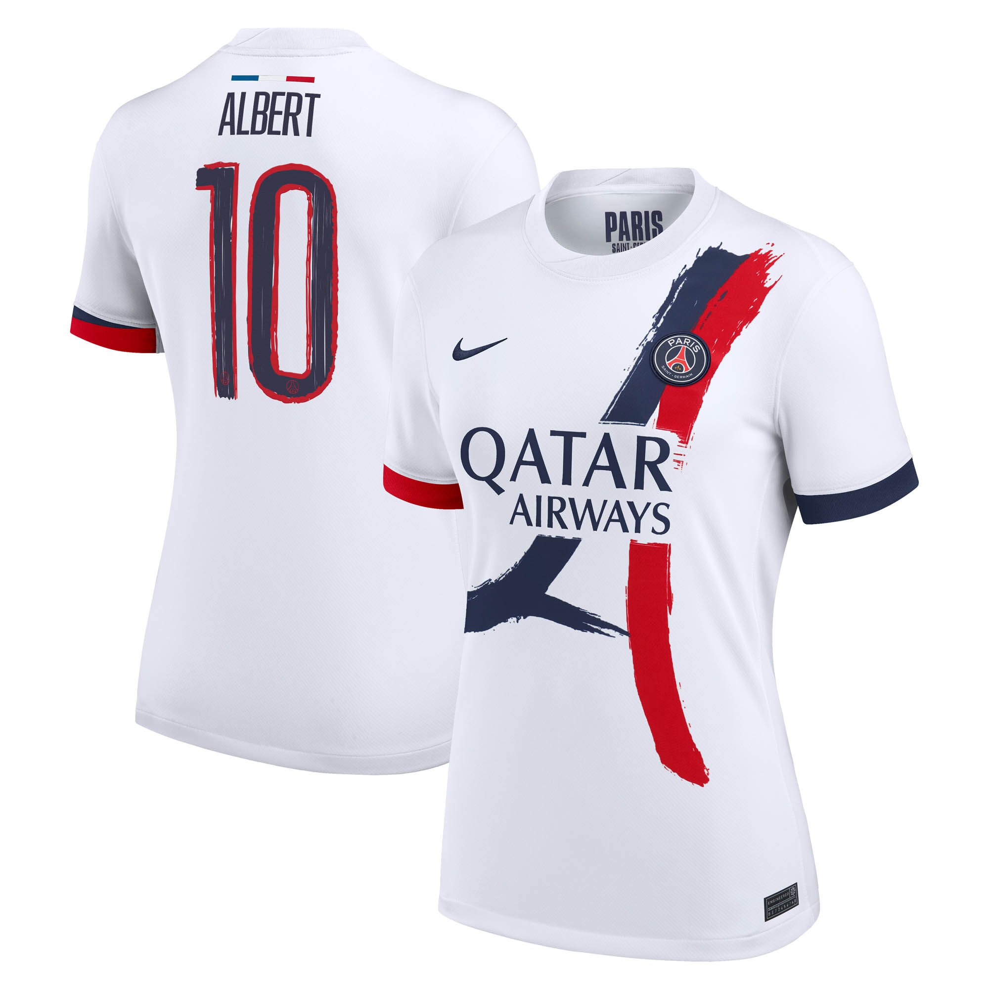 maillot exterieur stadium psg nike 2425 – femme avec flocage albert 10 Série | Maillots et Vêtements PSG Exclusifs sur PSG Shop