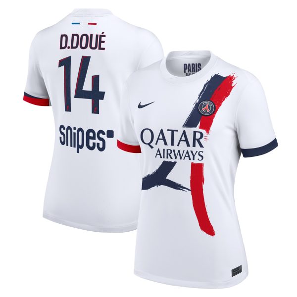 maillot exterieur stadium psg nike 2425 – femme avec flocage d.doue 14 Série | Maillots et Vêtements PSG Exclusifs sur PSG Shop