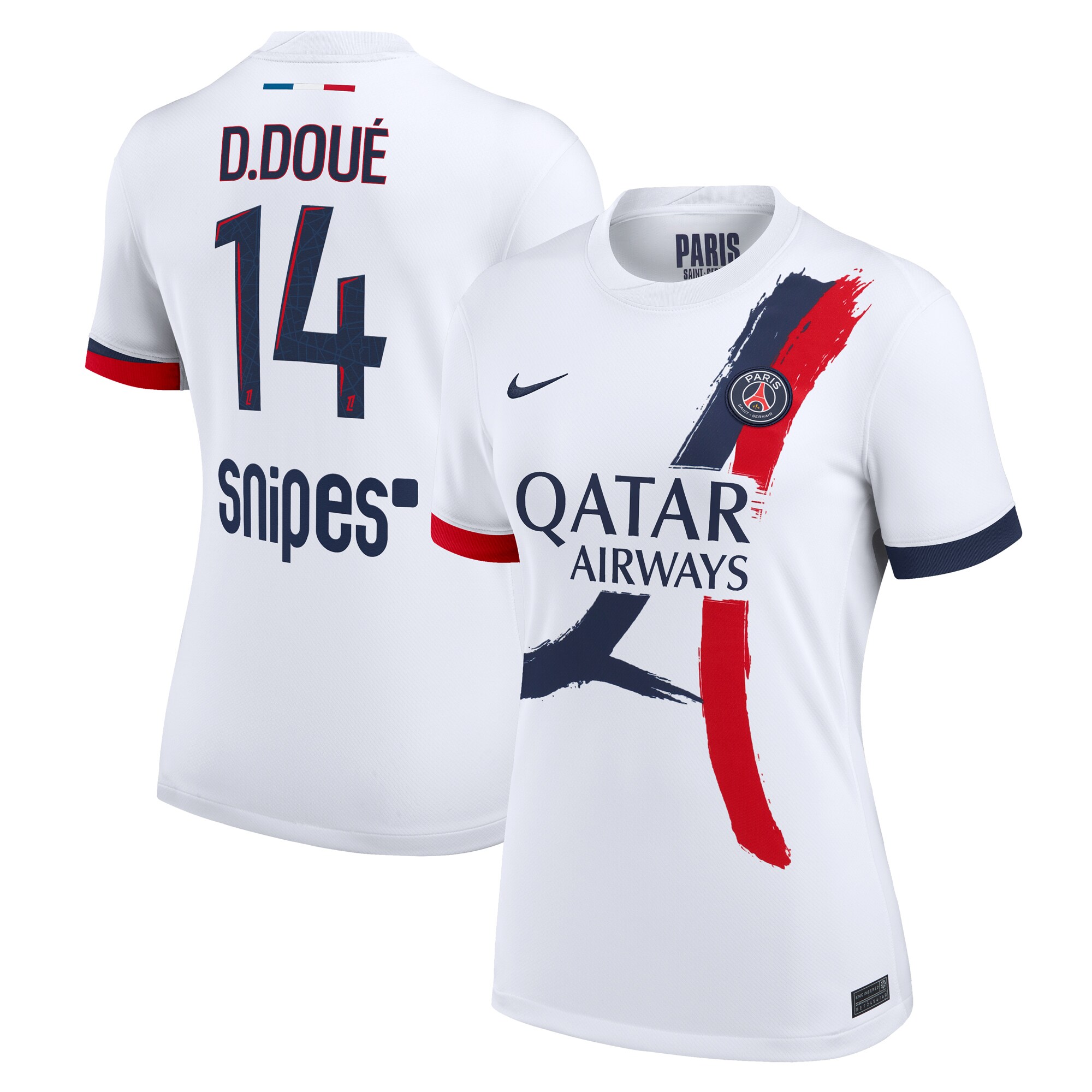 maillot exterieur stadium psg nike 2425 – femme avec flocage d.doue 14 Série | Maillots et Vêtements PSG Exclusifs sur PSG Shop