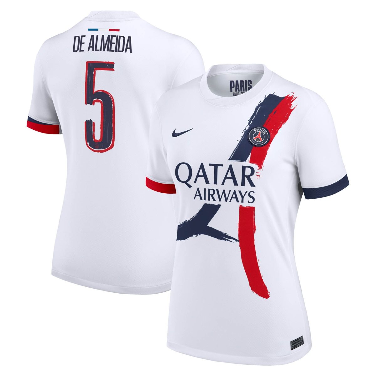 maillot exterieur stadium psg nike 2425 – femme avec flocage de almeida 5 Série | Maillots et Vêtements PSG Exclusifs sur PSG Shop