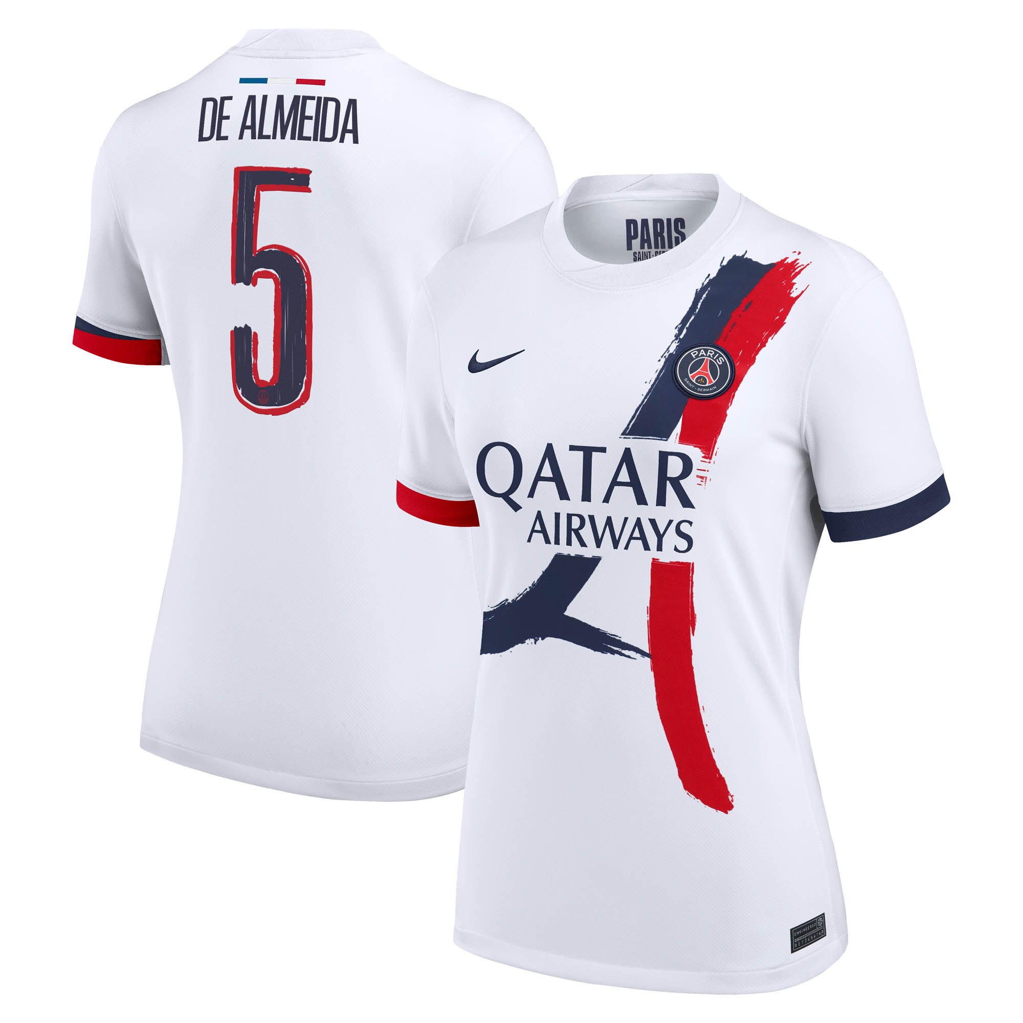 maillot exterieur stadium psg nike 2425 – femme avec flocage de almeida 5 Série | Maillots et Vêtements PSG Exclusifs sur PSG Shop