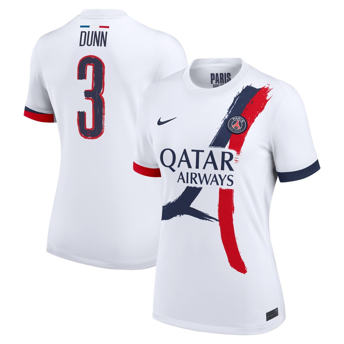 maillot exterieur stadium psg nike 2425 – femme avec flocage dunn 3 Série | Maillots et Vêtements PSG Exclusifs sur PSG Shop
