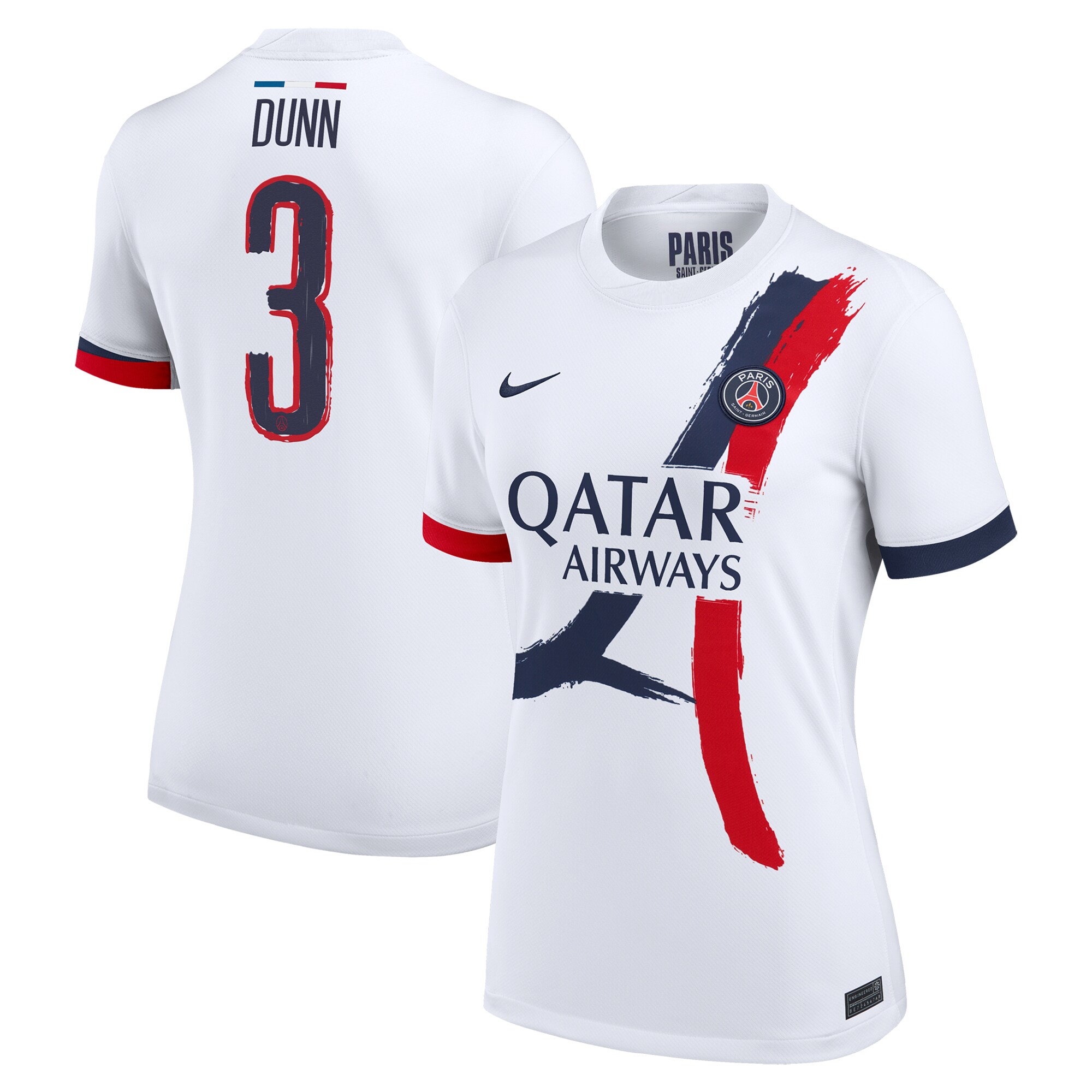 maillot exterieur stadium psg nike 2425 – femme avec flocage dunn 3 Série | Maillots et Vêtements PSG Exclusifs sur PSG Shop