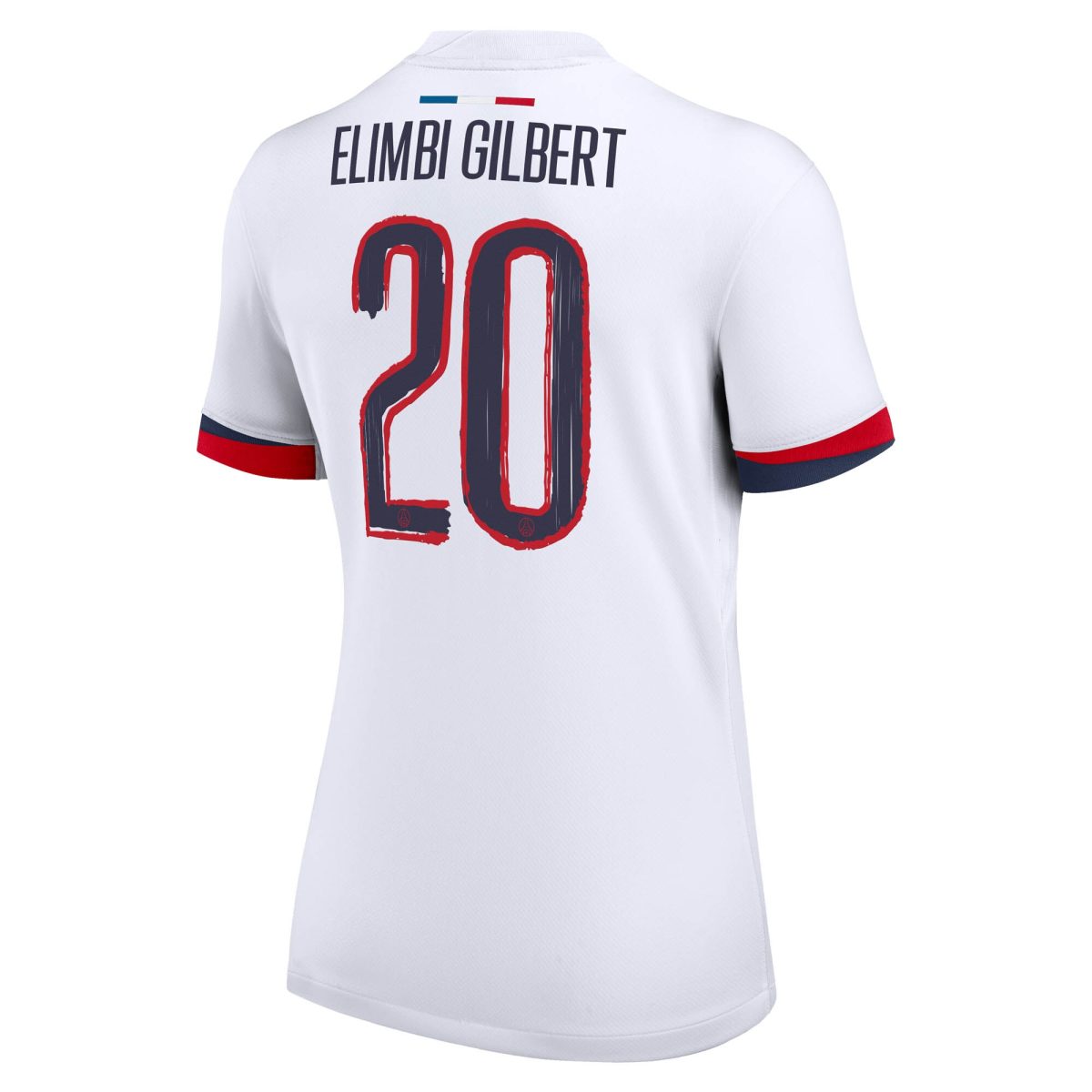 maillot exterieur stadium psg nike 2425 – femme avec flocage elimbi gilbert 20 Série | Maillots et Vêtements PSG Exclusifs sur PSG Shop