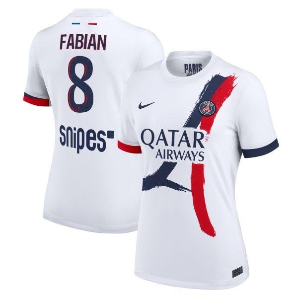 maillot exterieur stadium psg nike 2425 – femme avec flocage fabian 8 Série | Maillots et Vêtements PSG Exclusifs sur PSG Shop