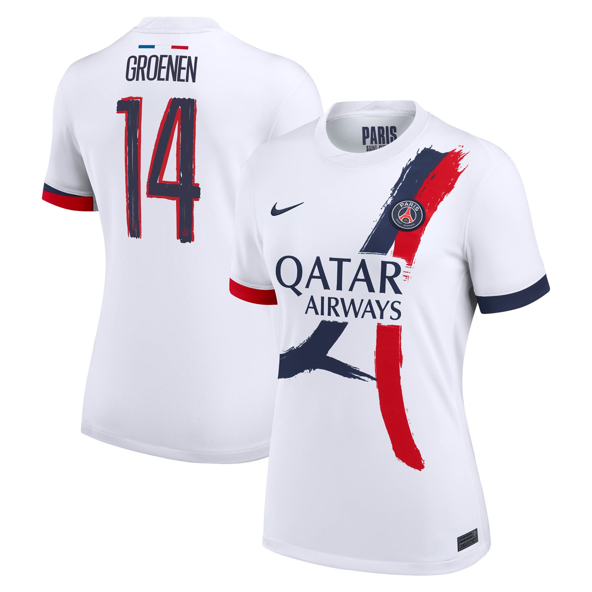 maillot exterieur stadium psg nike 2425 – femme avec flocage groenen 14 Série | Maillots et Vêtements PSG Exclusifs sur PSG Shop