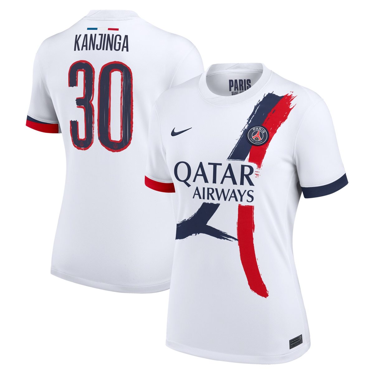 maillot exterieur stadium psg nike 2425 – femme avec flocage kanjinga 30 Série | Maillots et Vêtements PSG Exclusifs sur PSG Shop
