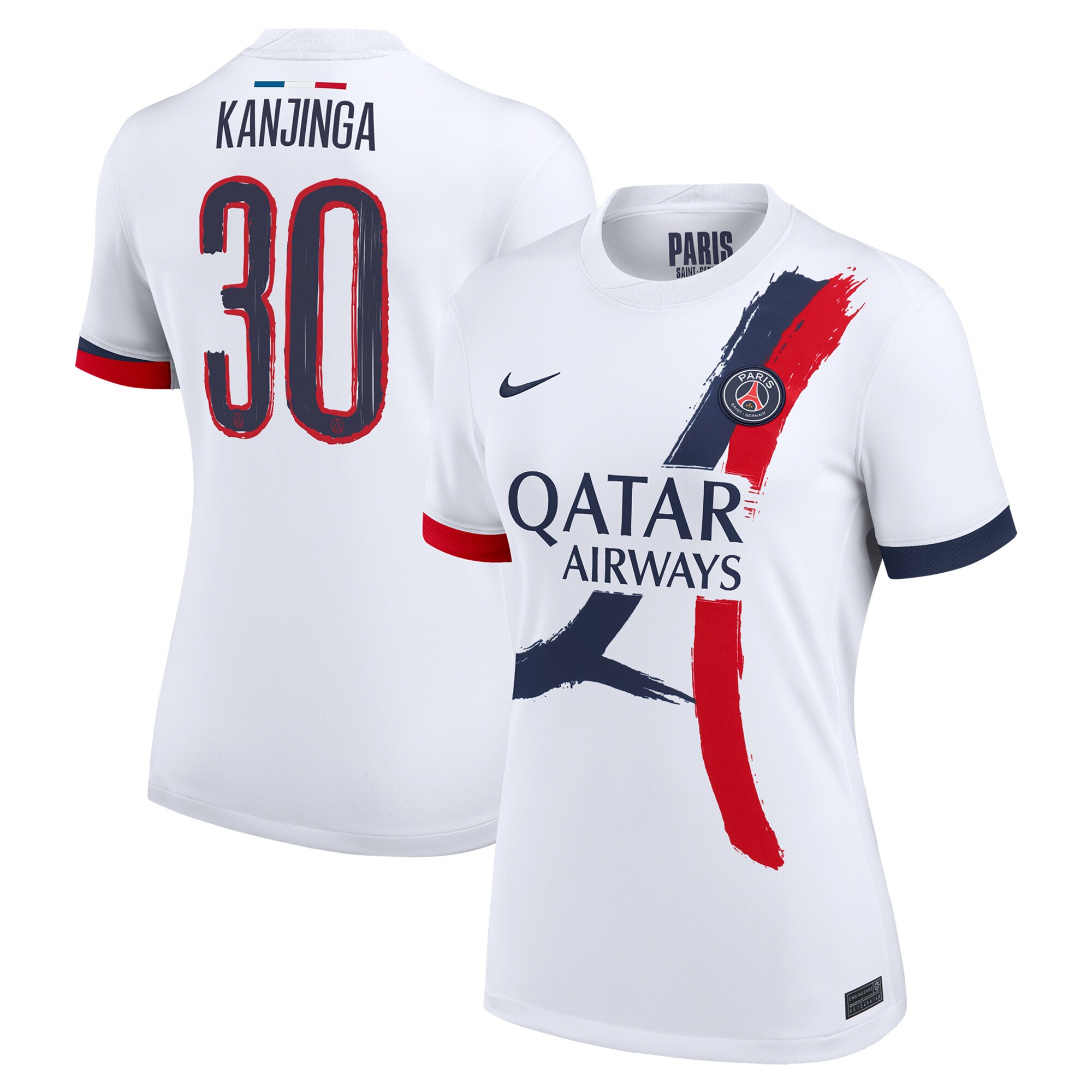 maillot exterieur stadium psg nike 2425 – femme avec flocage kanjinga 30 Série | Maillots et Vêtements PSG Exclusifs sur PSG Shop