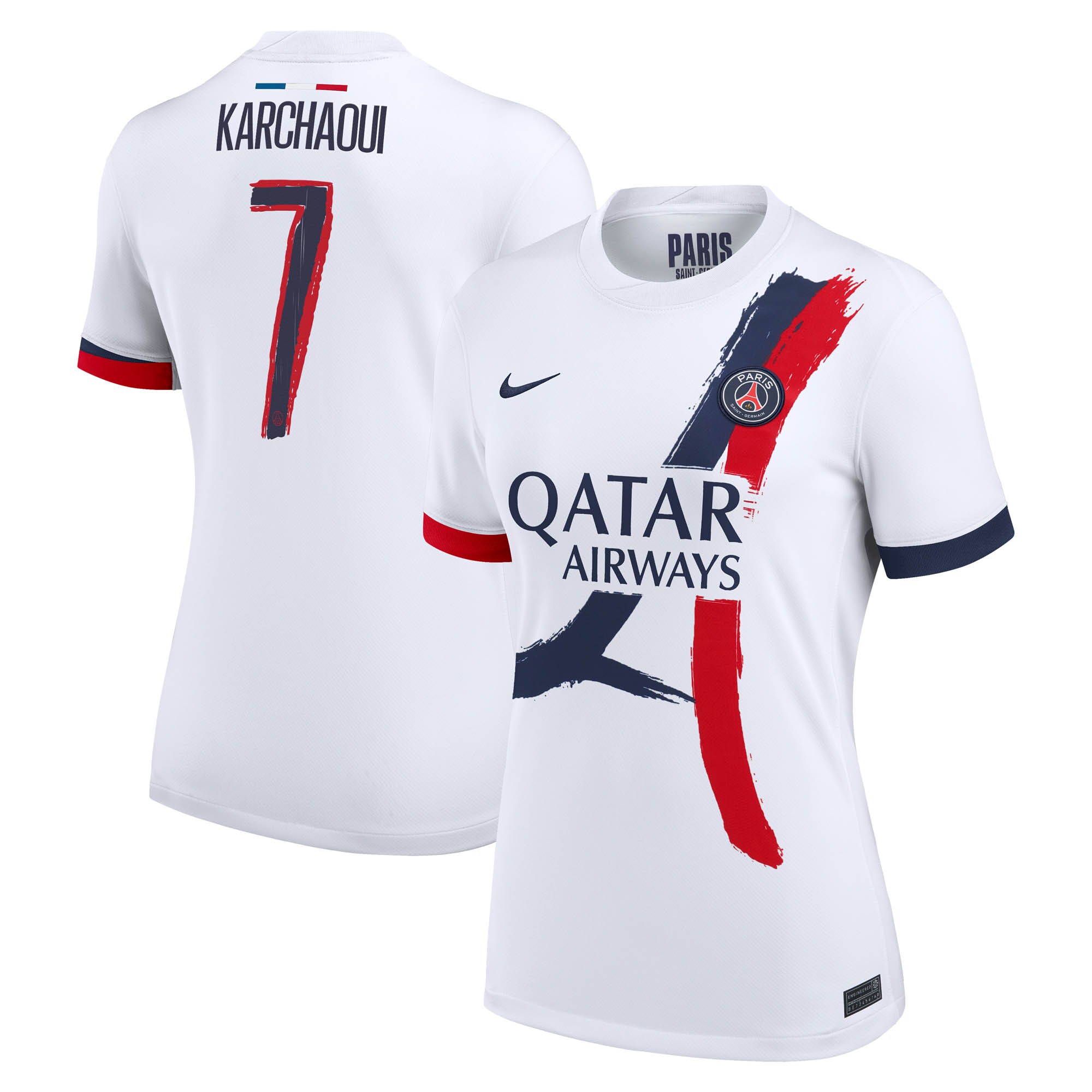maillot exterieur stadium psg nike 2425 – femme avec flocage karchaoui 7 Série | Maillots et Vêtements PSG Exclusifs sur PSG Shop