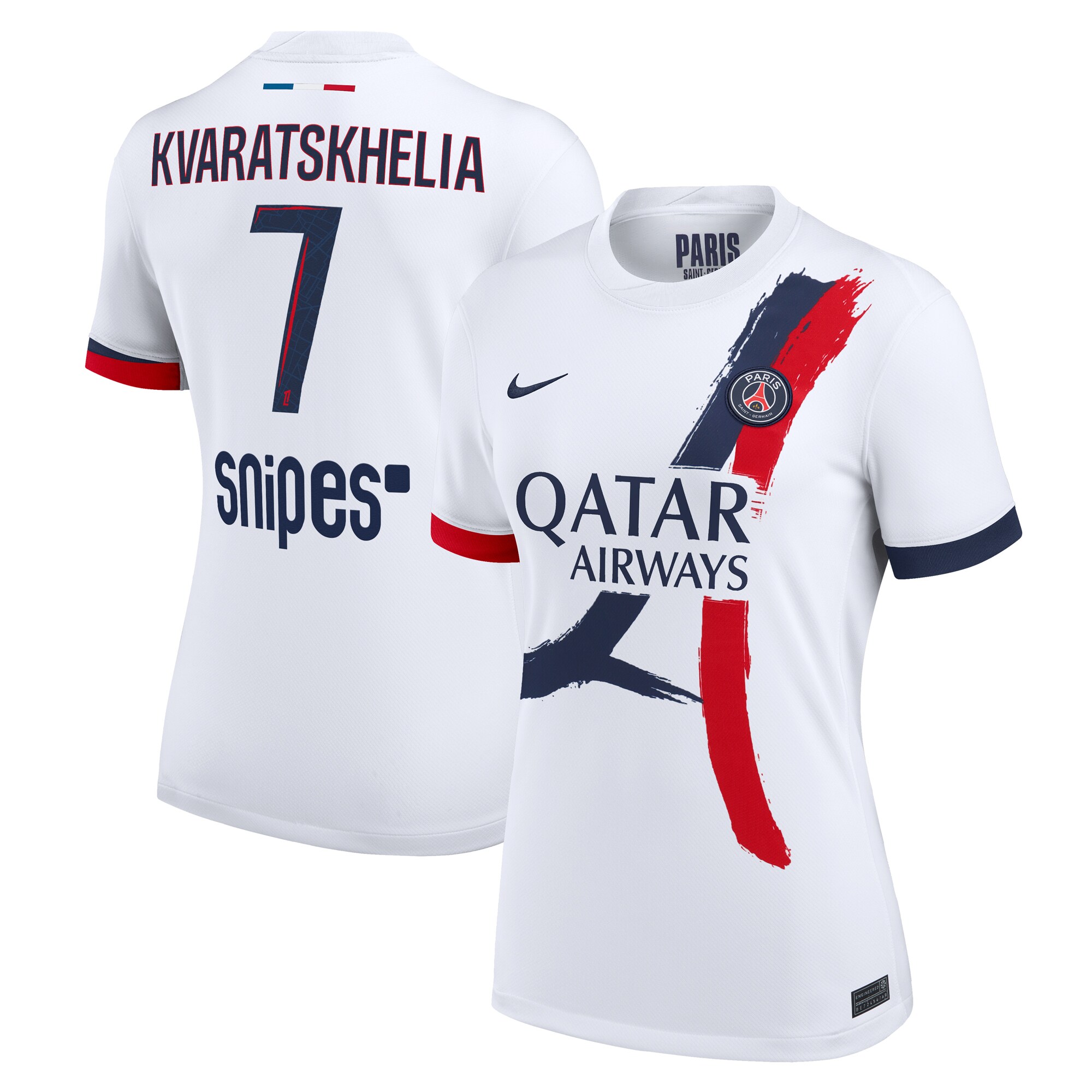 maillot exterieur stadium psg nike 2425 – femme avec flocage kvaratskhelia 7 Série | Maillots et Vêtements PSG Exclusifs sur PSG Shop