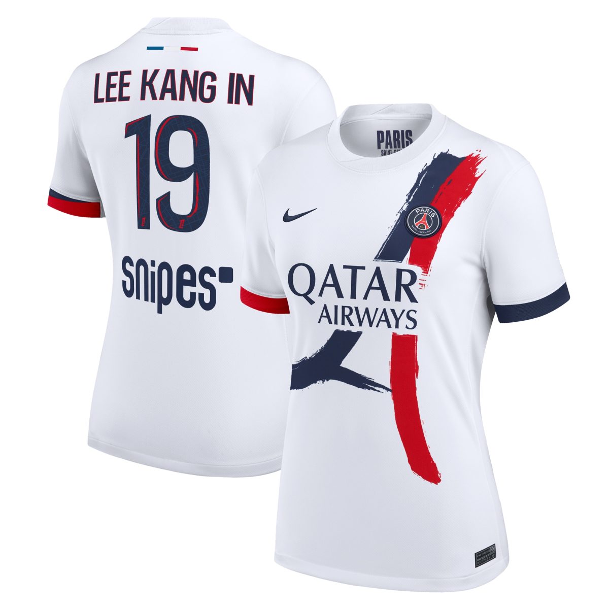 maillot exterieur stadium psg nike 2425 – femme avec flocage lee kang in 19 Série | Maillots et Vêtements PSG Exclusifs sur PSG Shop