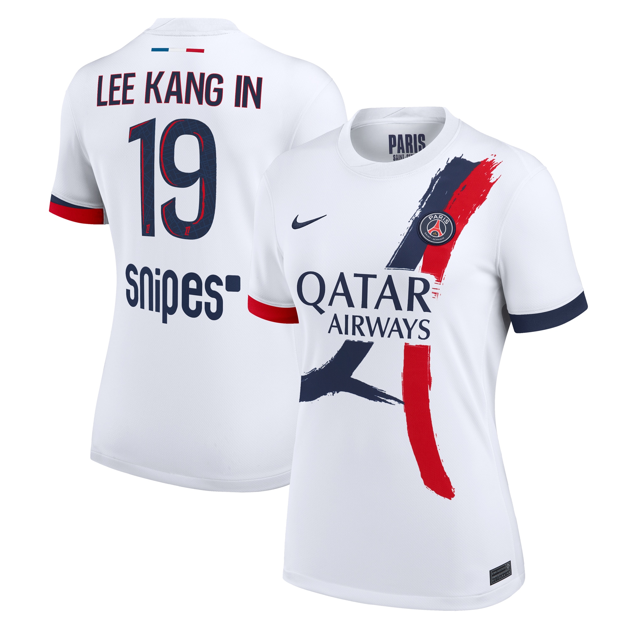maillot exterieur stadium psg nike 2425 – femme avec flocage lee kang in 19 Série | Maillots et Vêtements PSG Exclusifs sur PSG Shop