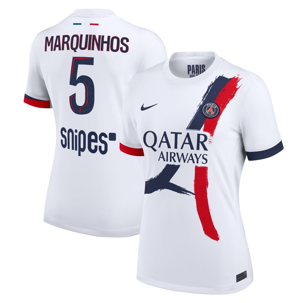 maillot exterieur stadium psg nike 2425 – femme avec flocage marquinhos 5 Série | Maillots et Vêtements PSG Exclusifs sur PSG Shop