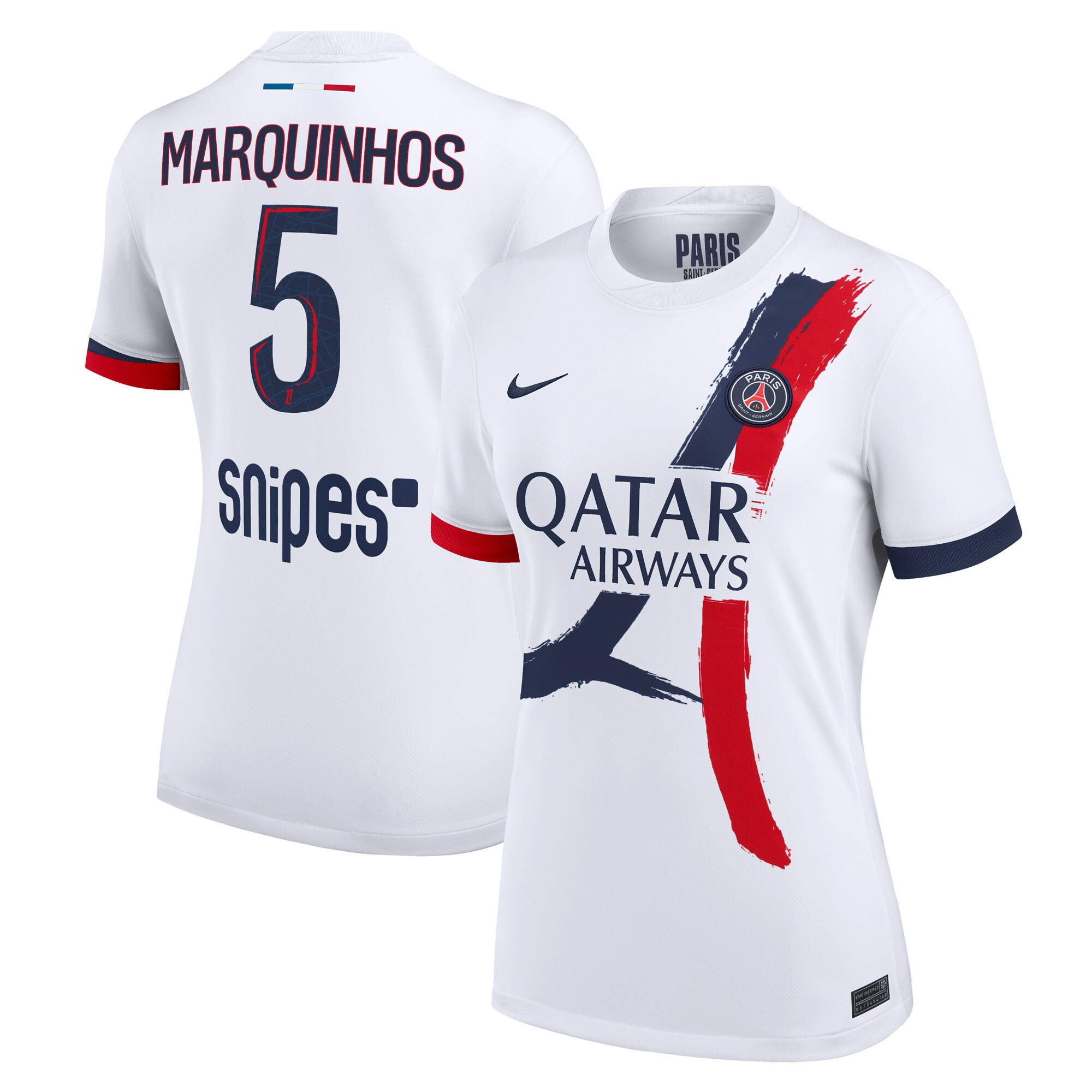 maillot exterieur stadium psg nike 2425 – femme avec flocage marquinhos 5 Série | Maillots et Vêtements PSG Exclusifs sur PSG Shop